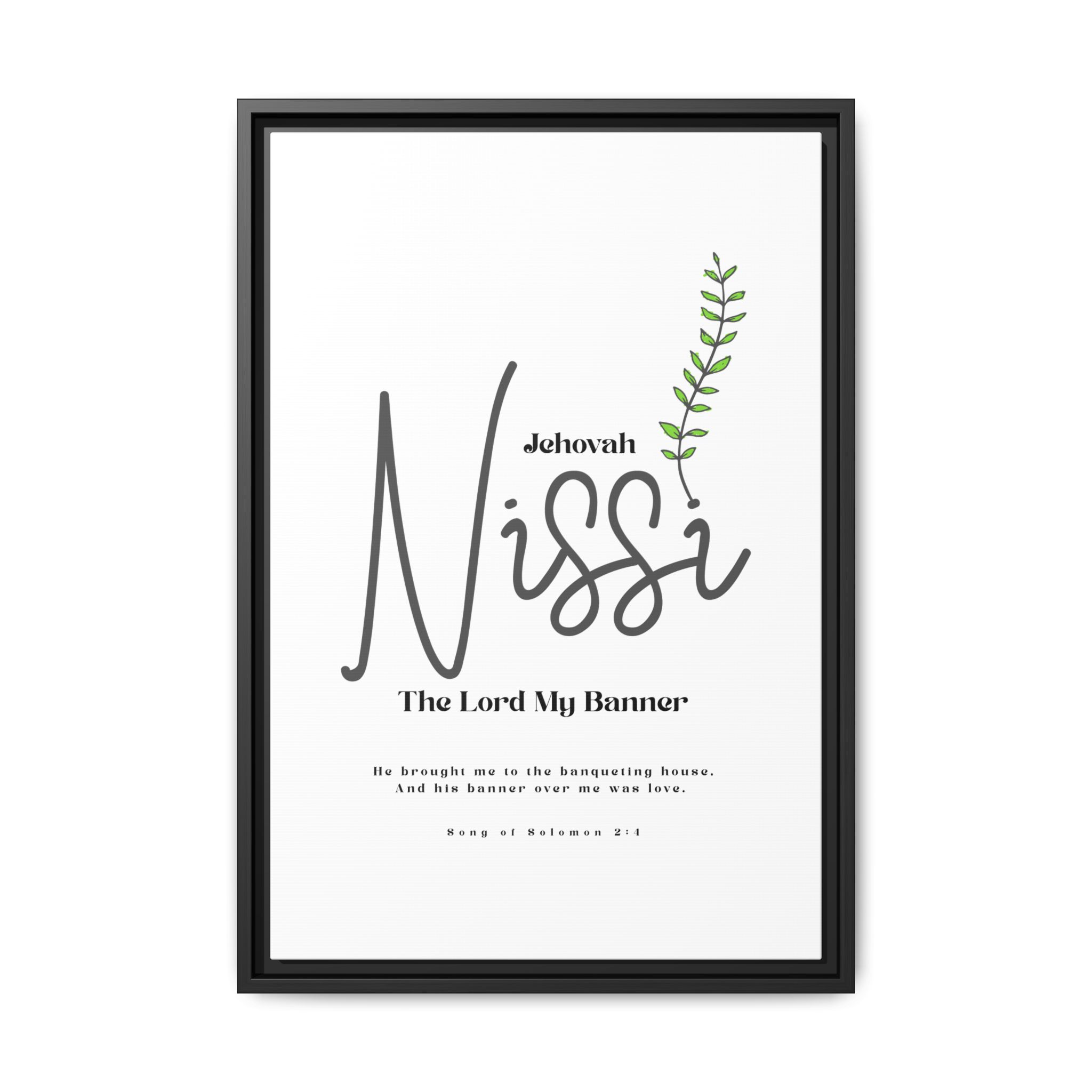 Jehovah Nissi Framed Canvas - "The Lord My Banner" Multi-Color Victory Wall Art - Image 37