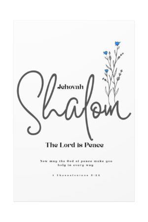 Jehovah Shalom Canvas - Minimalist Lord of Peace Wall Art, Ready to Hang