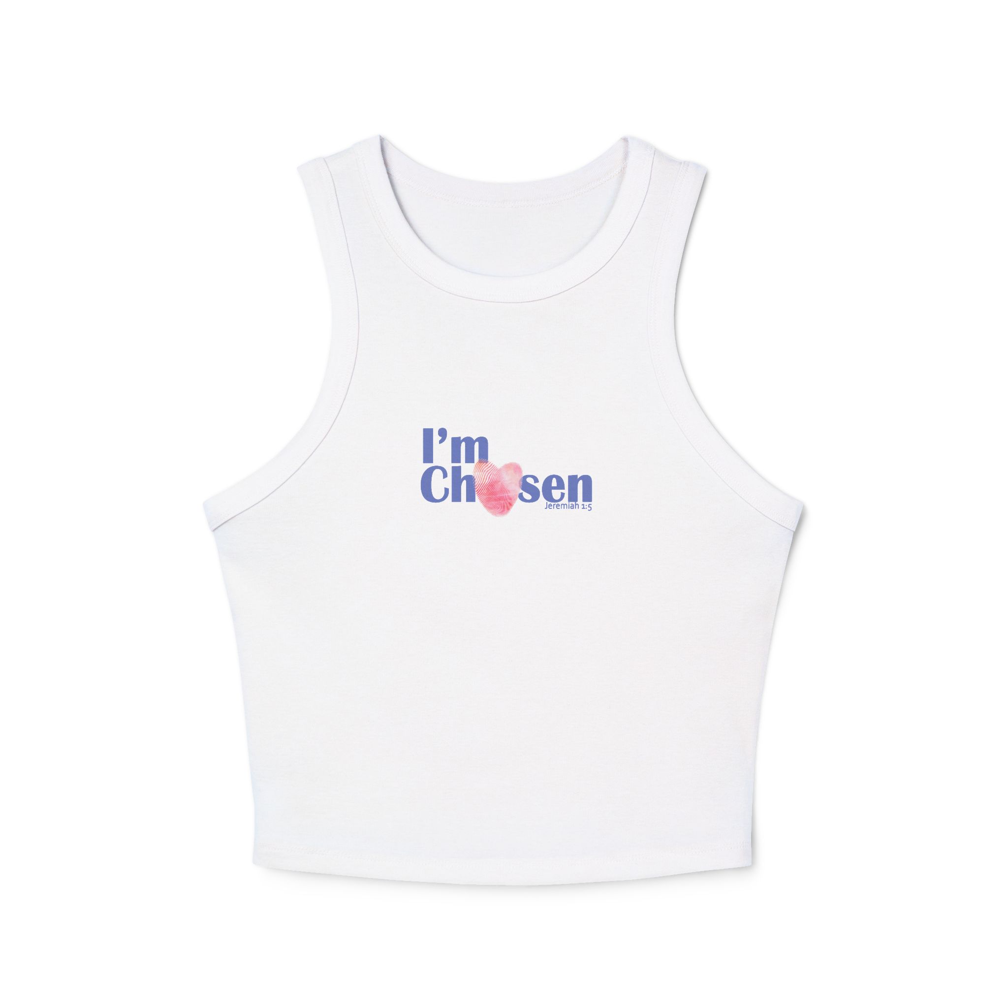 I'm Chosen - Faith-Inspired Micro Rib Racer Tank for Everyday Confidence - Image 2