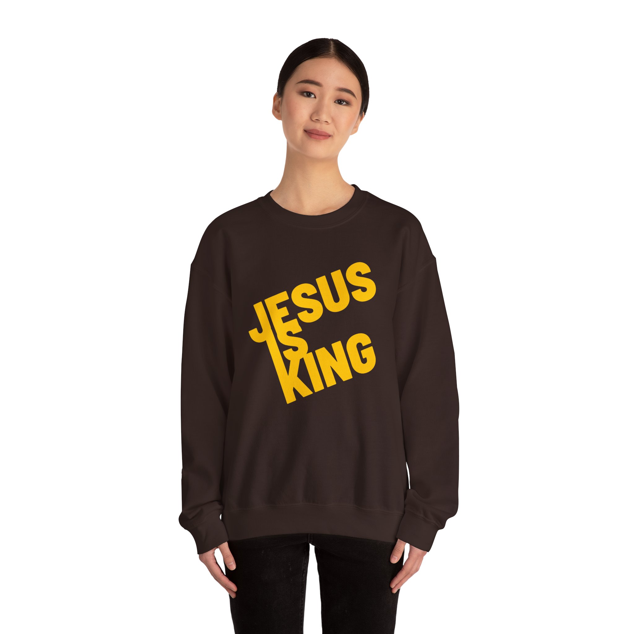 Jesus is King - Sweatshirt - Christian Apparel, Unisex Heavy Blend - Image 23