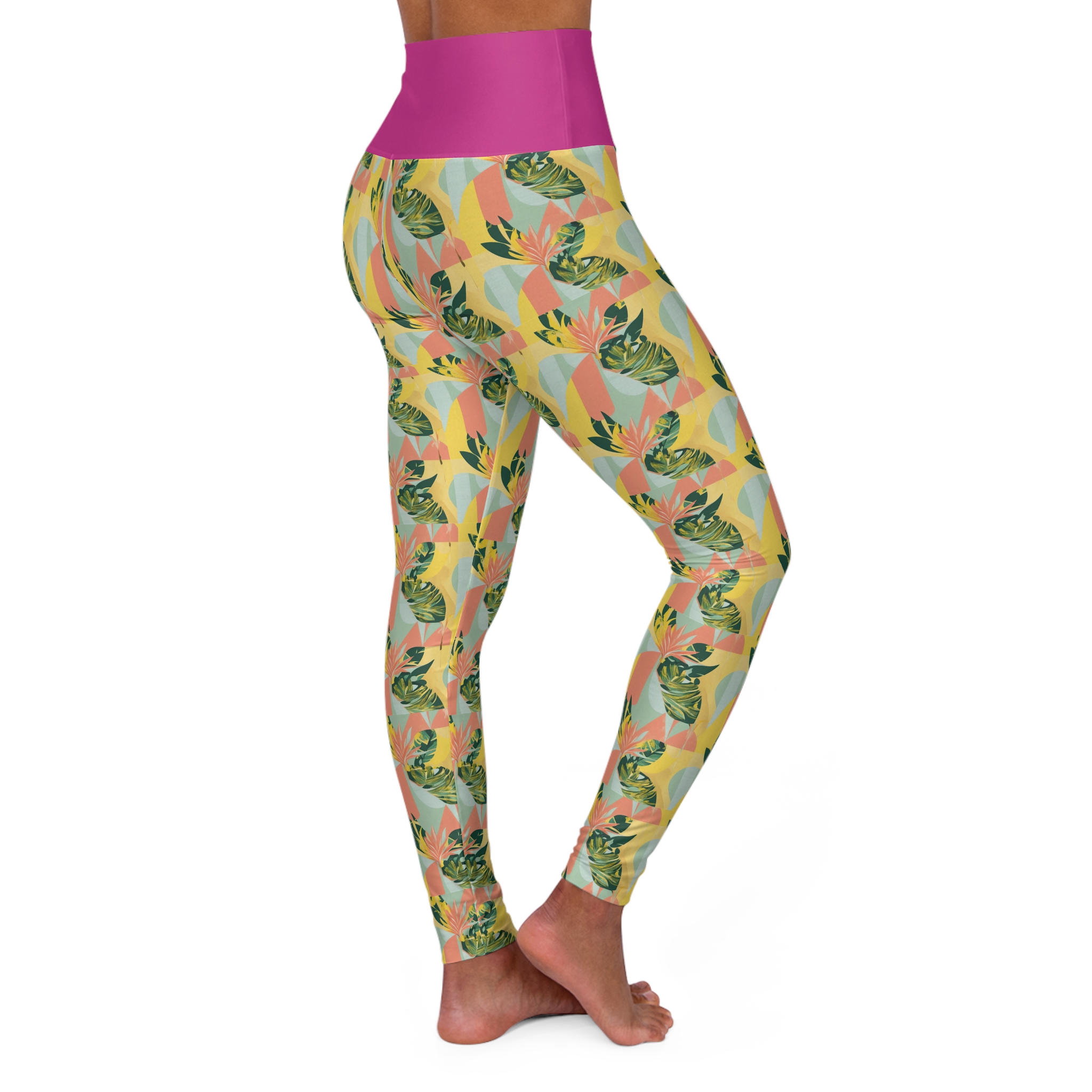 High Waste Workout Leggings - 'Before I Formed You' Christian Design - Image 4