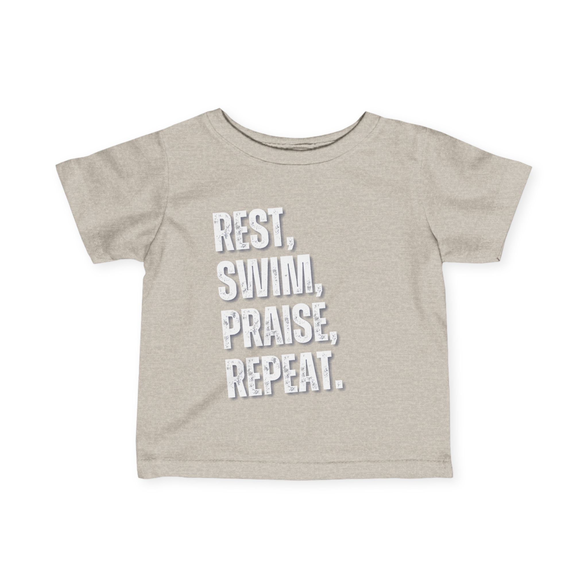 Infant Tee: Rest, Swim, Praise, Repeat – Summer-Inspired Design - Image 4