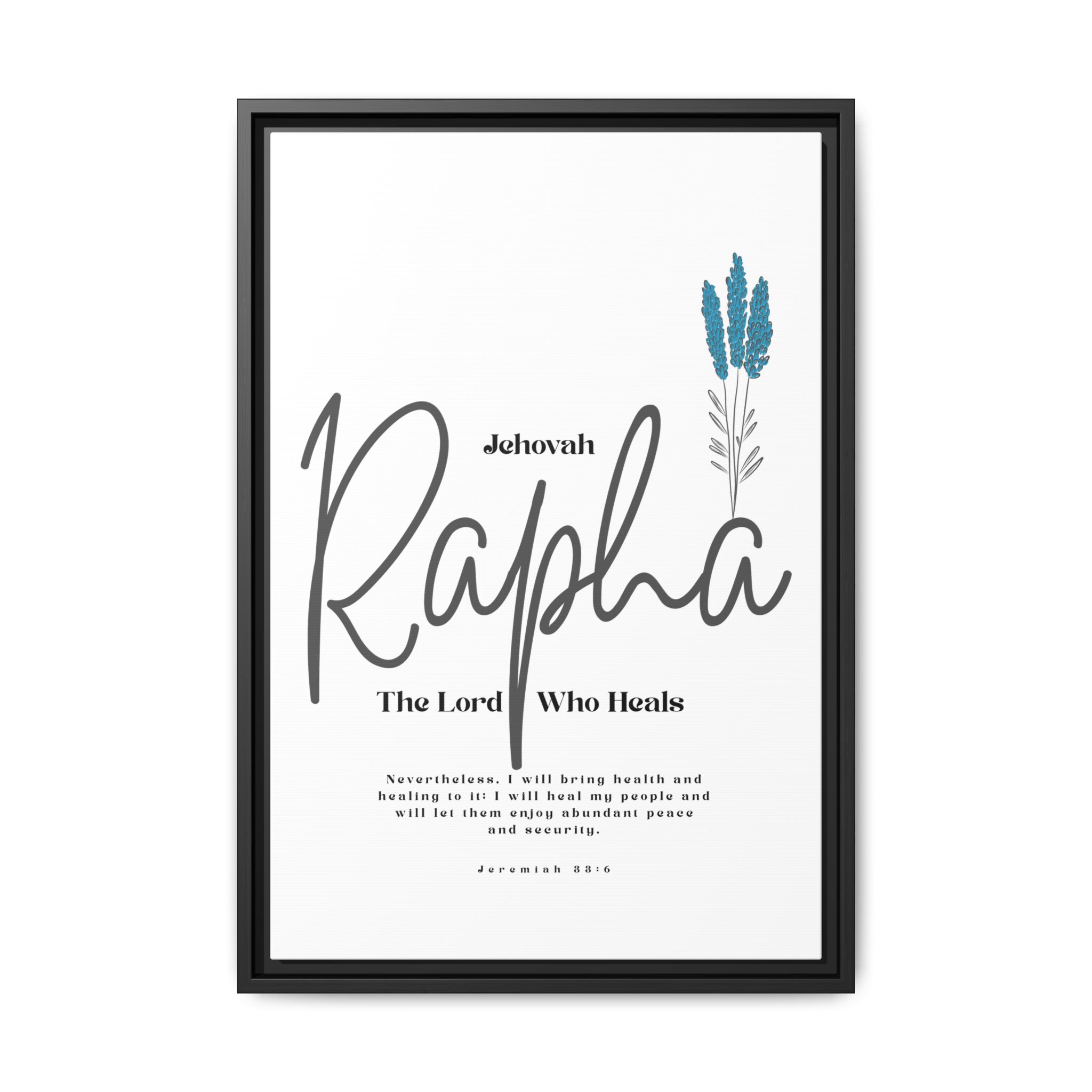 Jehovah Rapha Framed Canvas - The Lord Who Heals- Soothing Multi-Color Scripture Art - Image 37