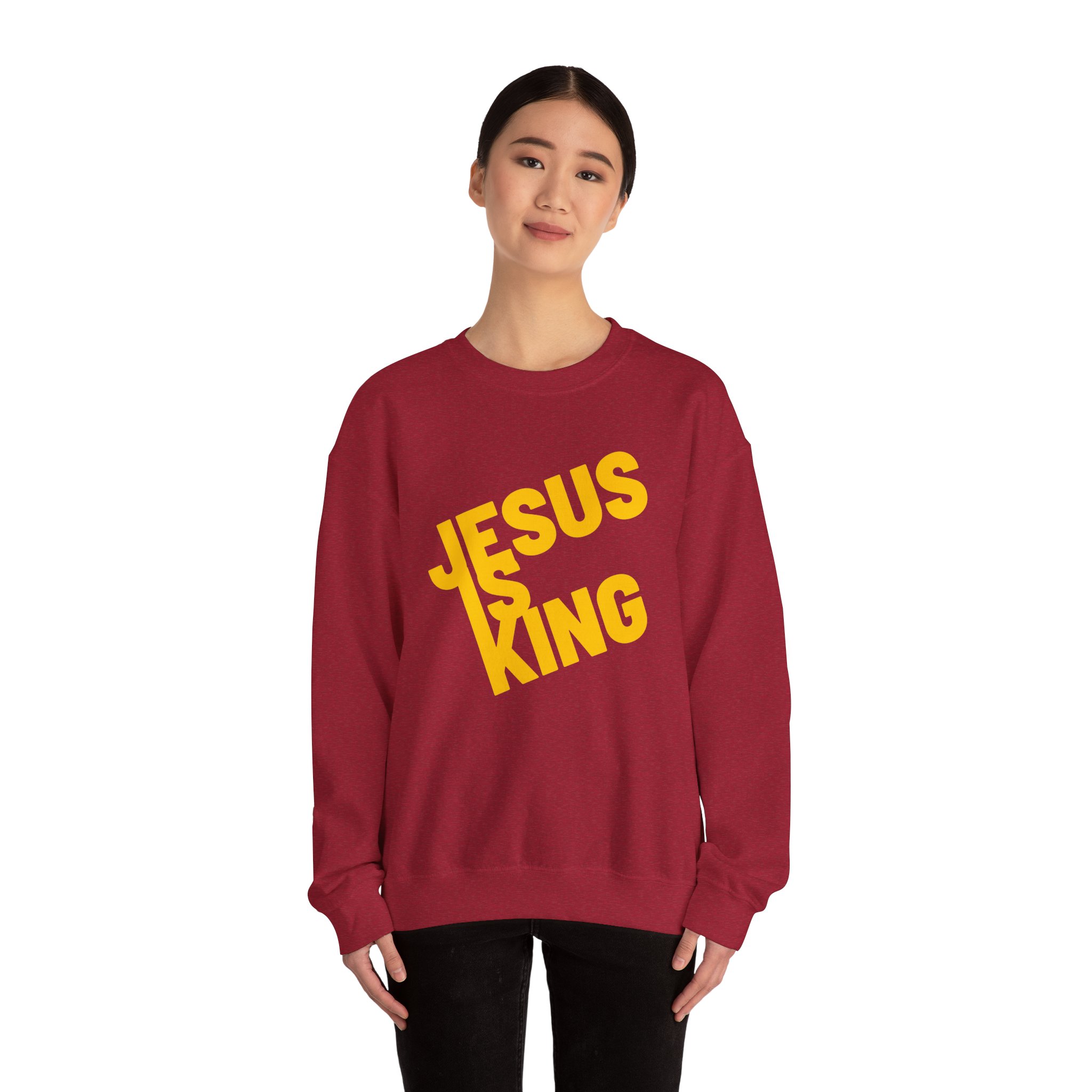 Jesus is King - Sweatshirt - Christian Apparel, Unisex Heavy Blend - Image 59