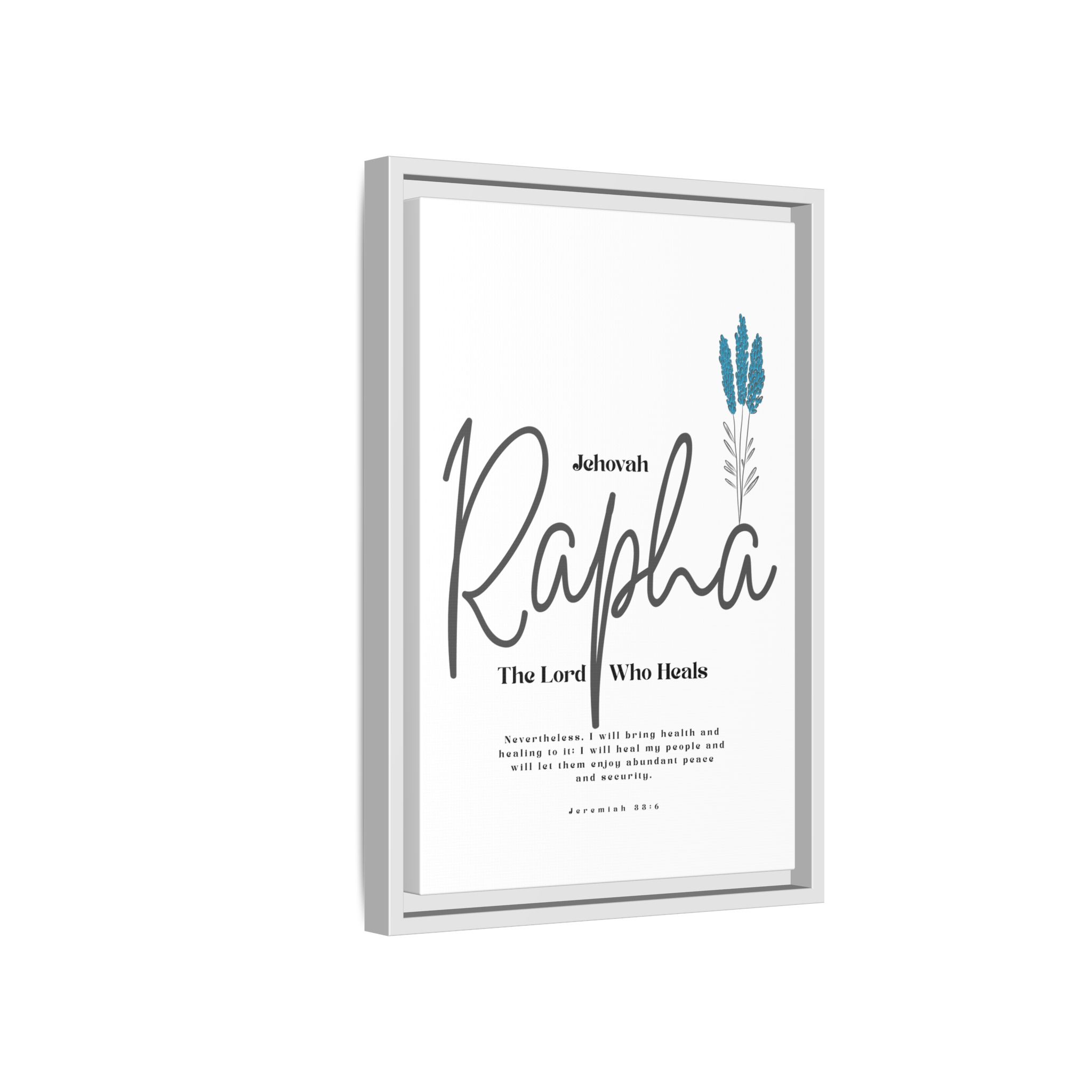 Jehovah Rapha Framed Canvas - The Lord Who Heals- Soothing Multi-Color Scripture Art - Image 34