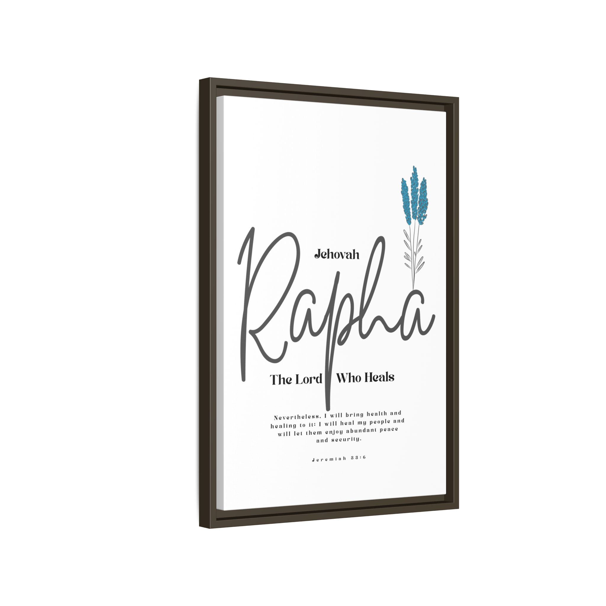 Jehovah Rapha Framed Canvas - The Lord Who Heals- Soothing Multi-Color Scripture Art - Image 42