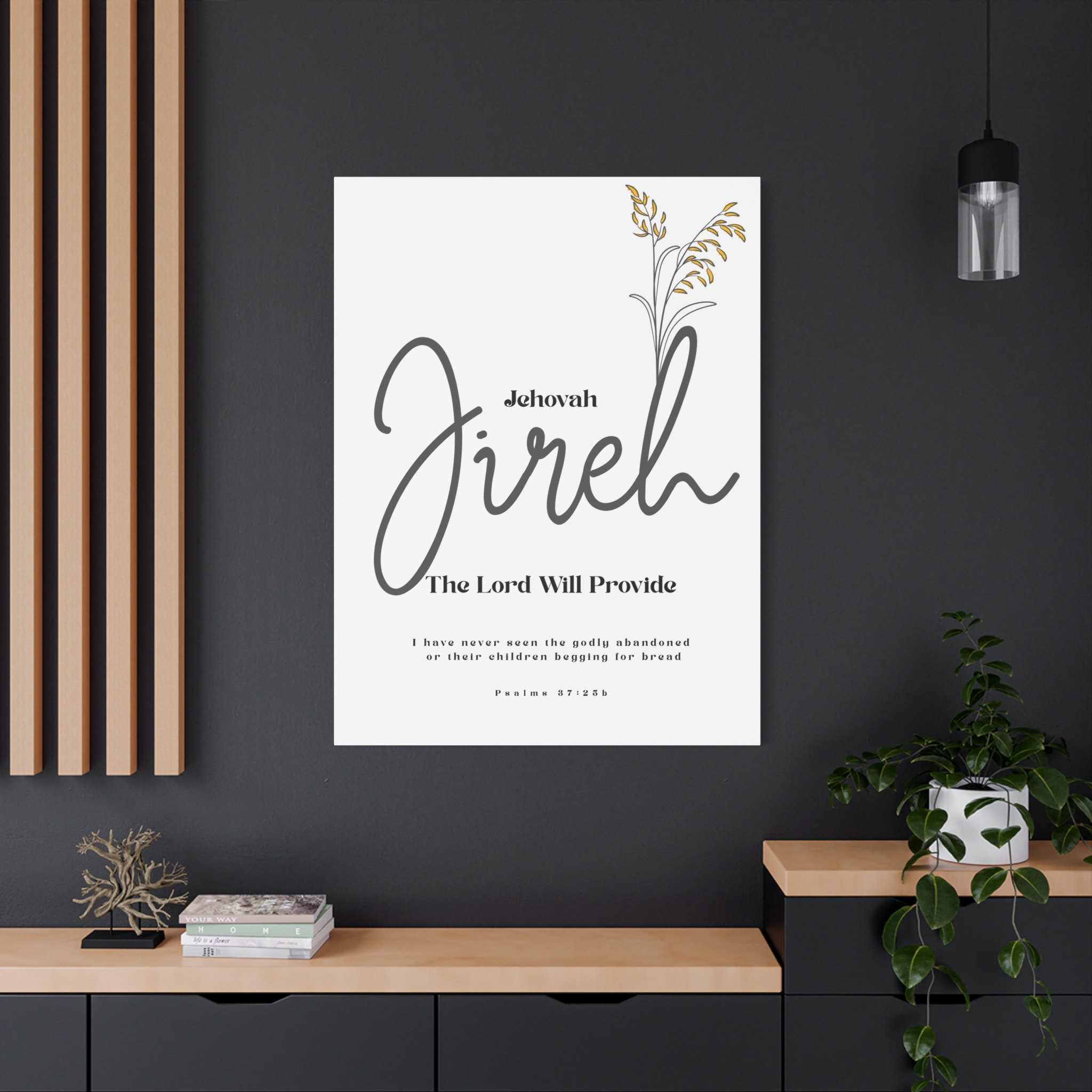 Jehovah Jireh Canvas - Minimalist 'The Lord Will Provide' Wall Art, Ready to Hang - Image 24
