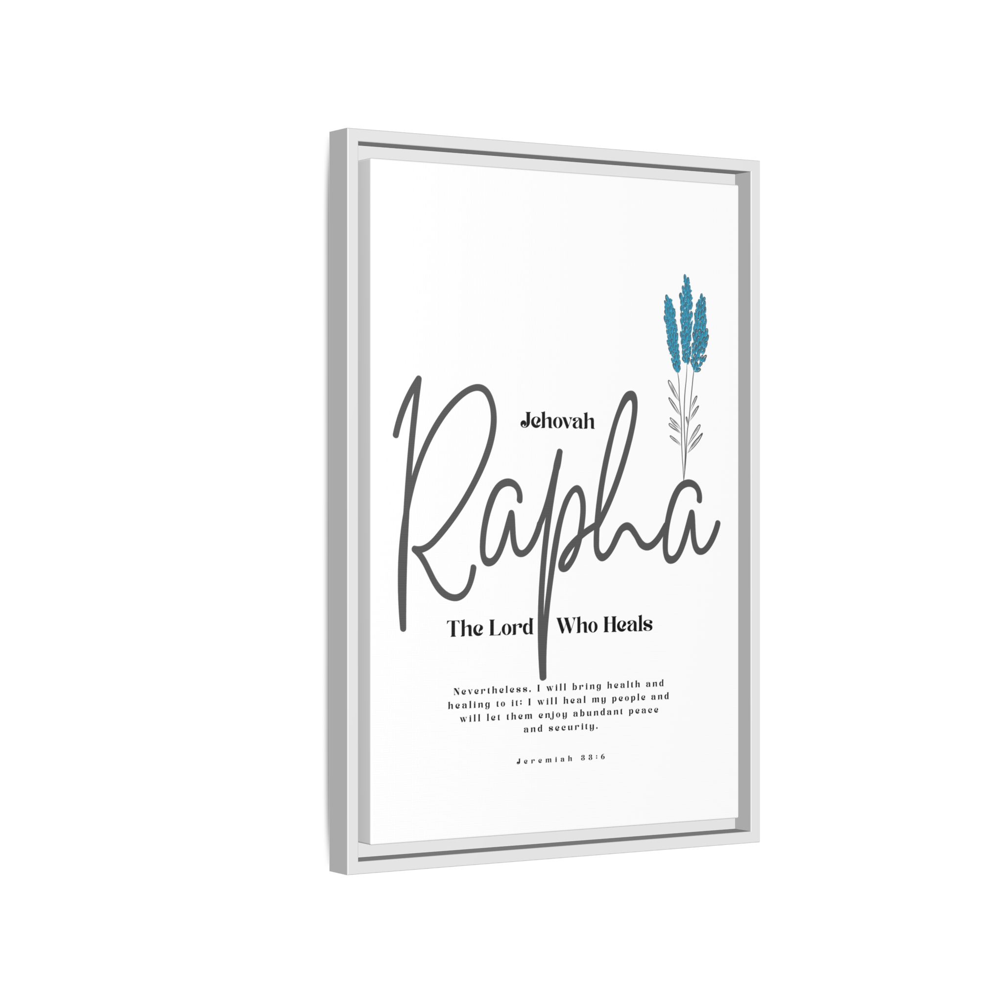 Jehovah Rapha Framed Canvas - The Lord Who Heals- Soothing Multi-Color Scripture Art - Image 46