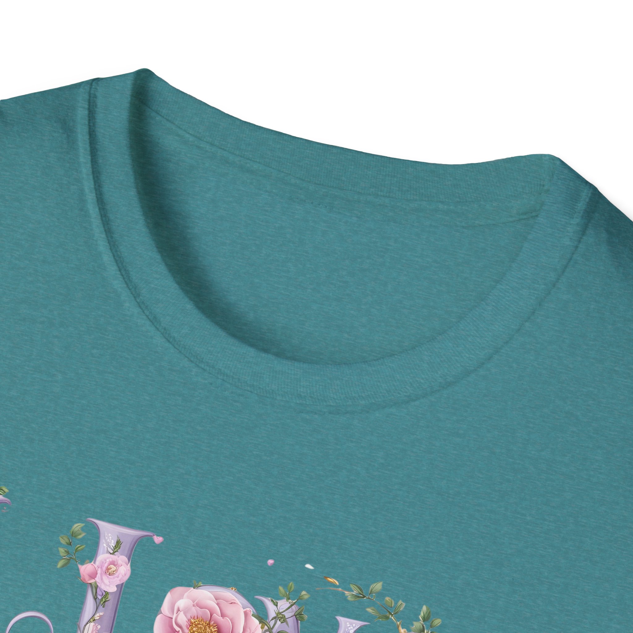 Floral 'I Love Jesus' T-Shirt - Feminine Christian Top - Soft Cotton Tee - Image 46