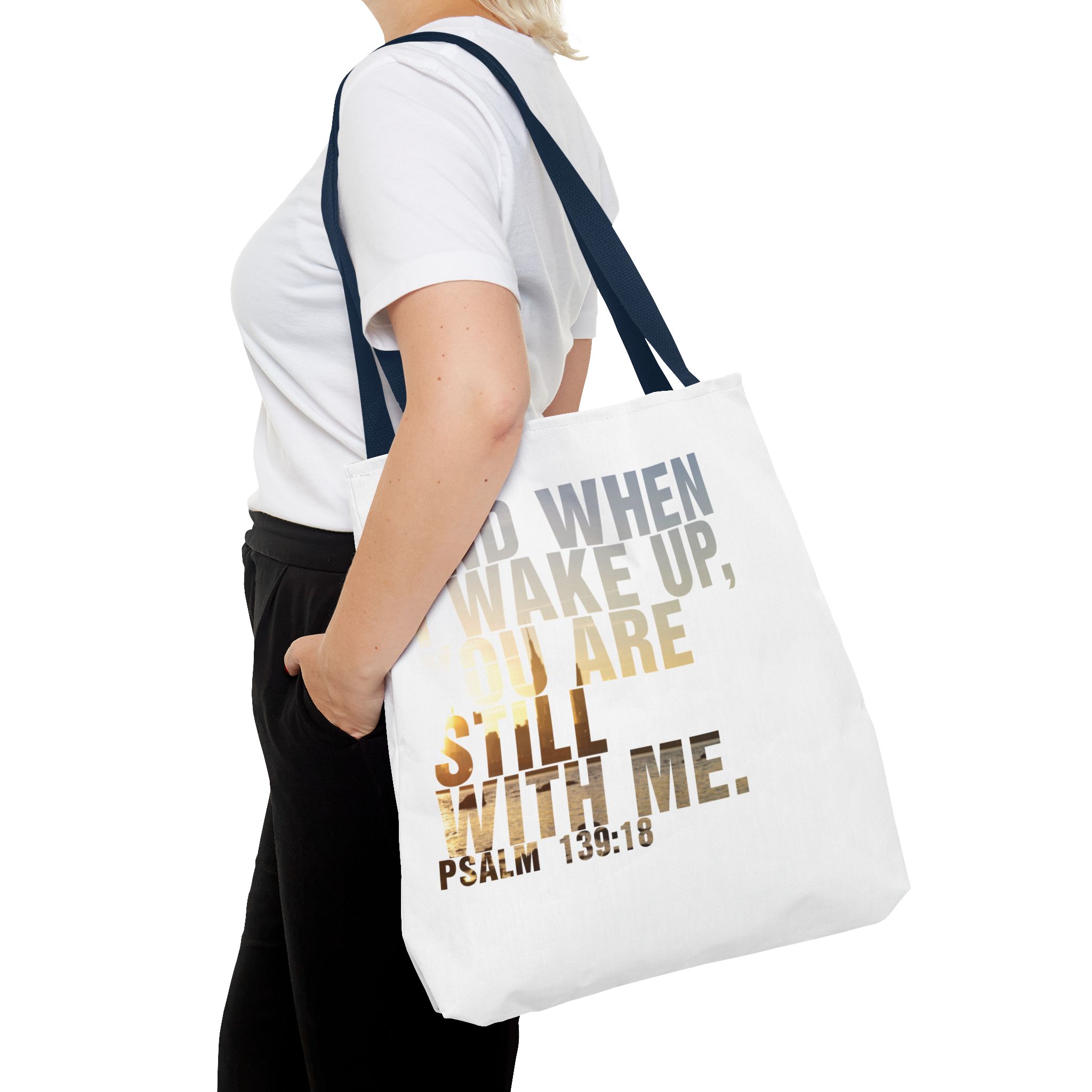 Inspirational 'And When I Wake Up' Tote Bag – Psalm 139:18, Durable & Stylish - Image 60