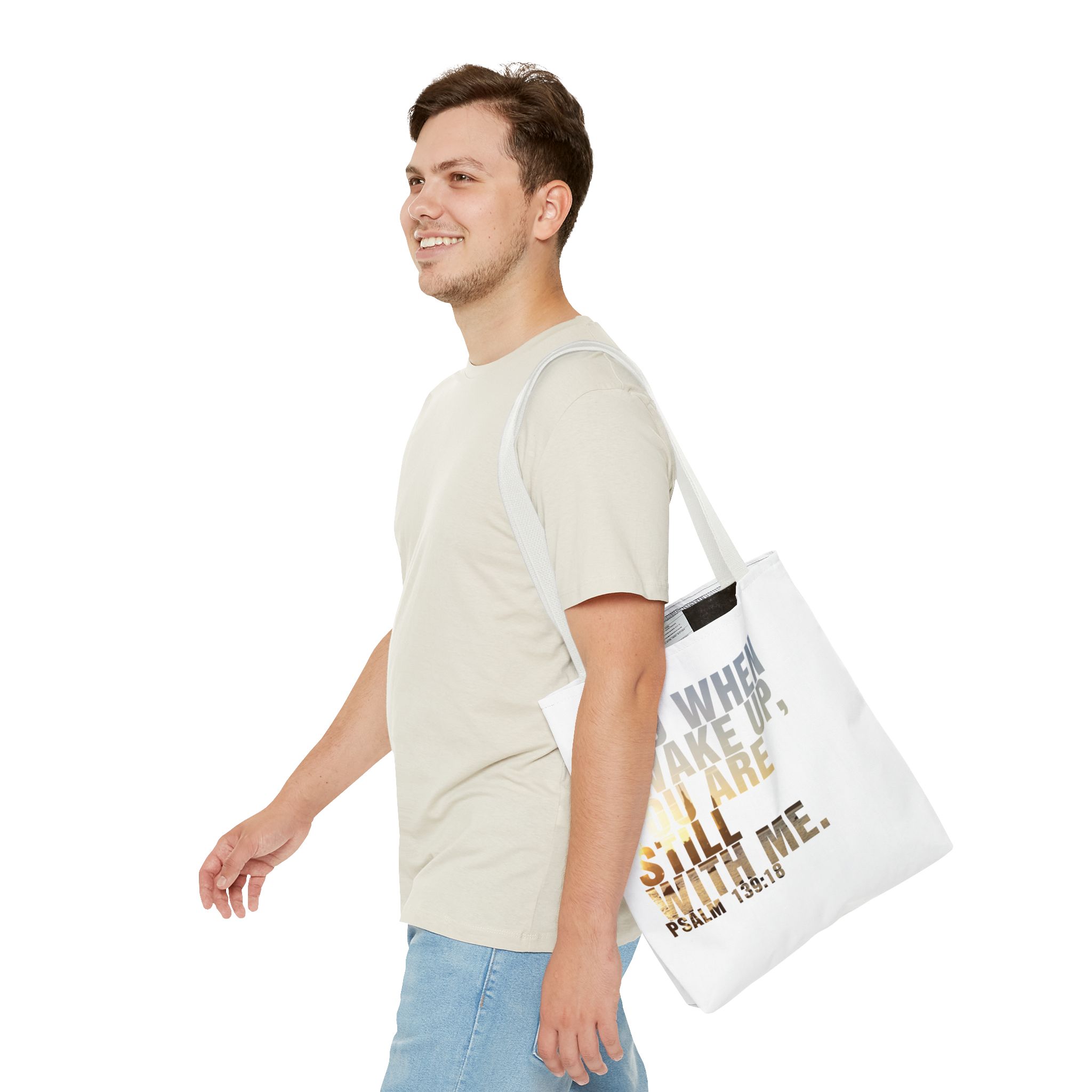 Inspirational 'And When I Wake Up' Tote Bag – Psalm 139:18, Durable & Stylish - Image 31