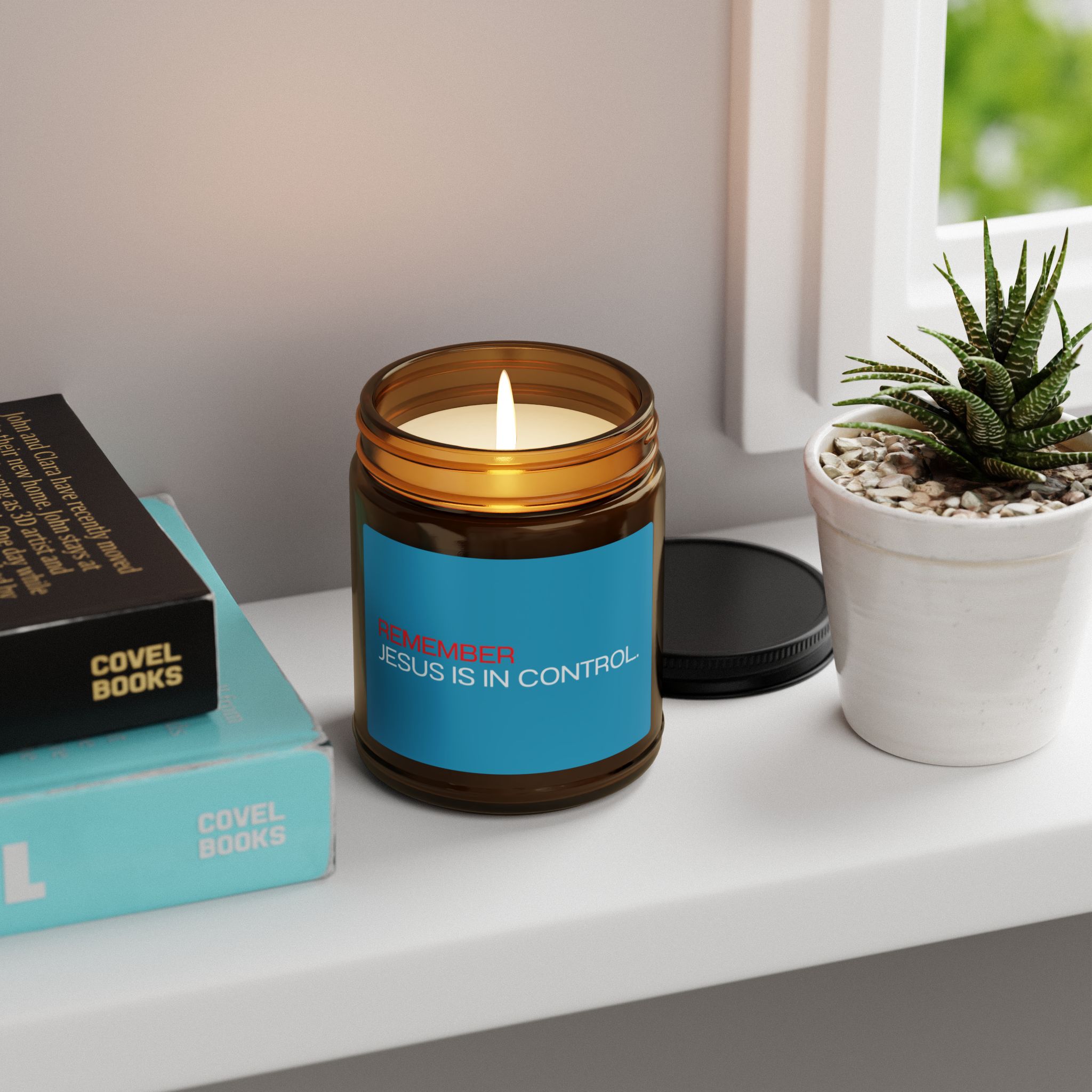 Remember: Jesus is in Control - Scented Candle - Christian Home Decor - Image 5