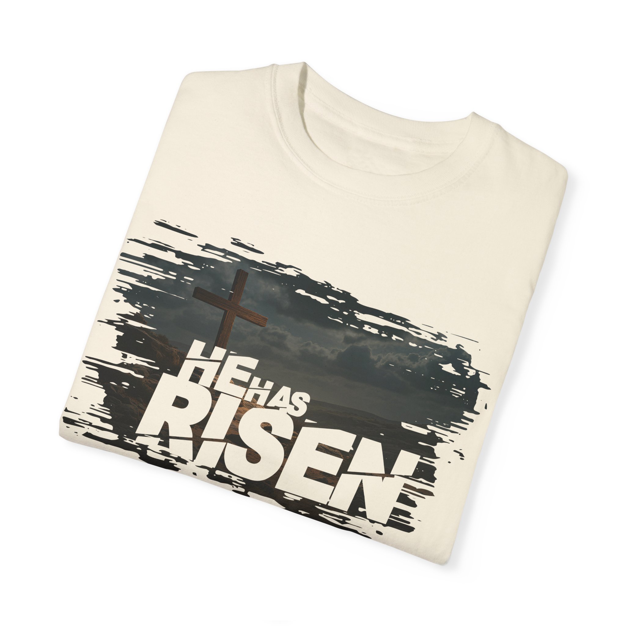 He Has Risen Matthew 28:6 v2 - Inspirational Unisex Christian T-Shirt by Love316 - Image 11