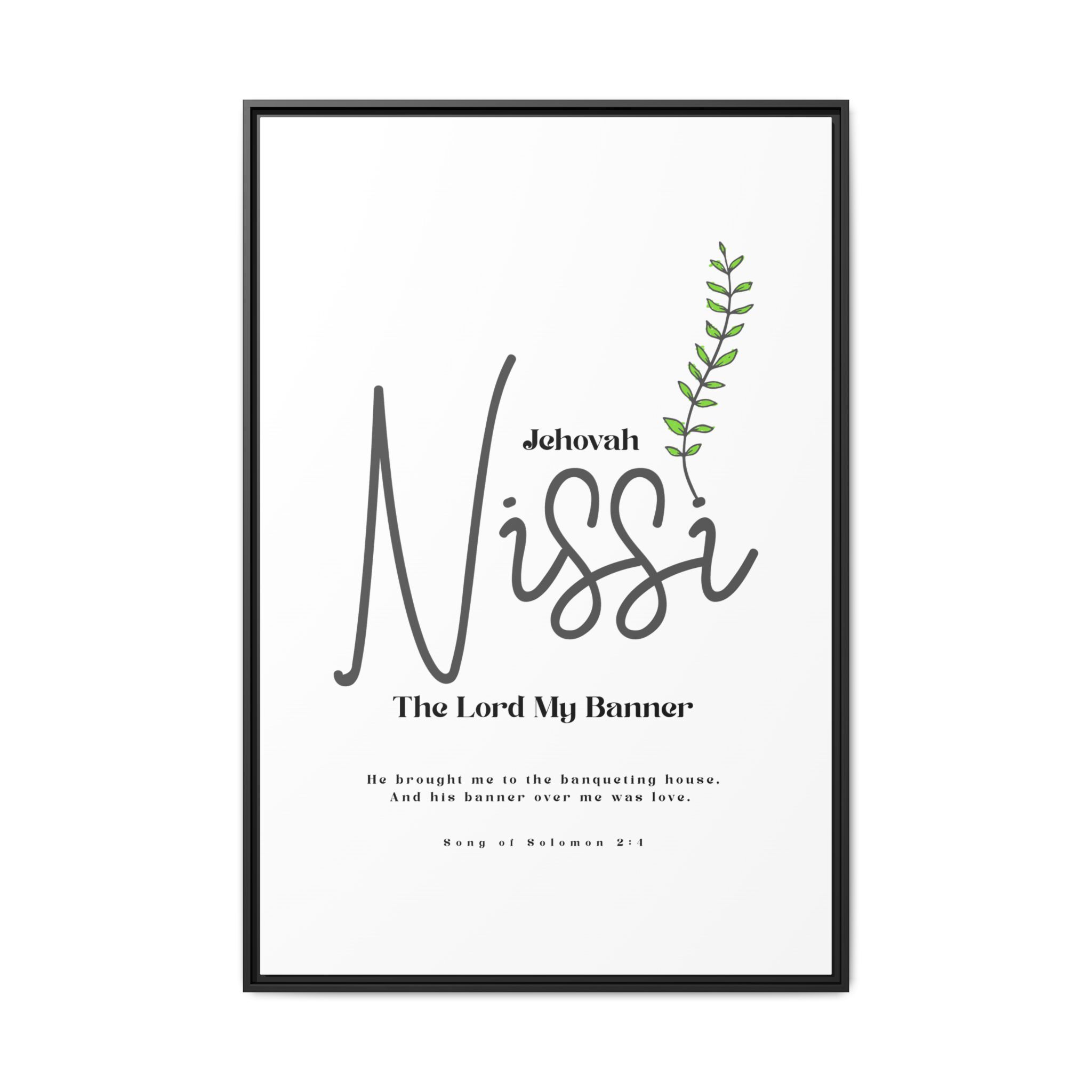 Jehovah Nissi Framed Canvas - "The Lord My Banner" Multi-Color Victory Wall Art - Image 5