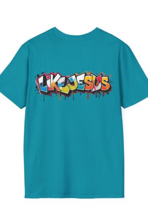 Unisex Softstyle Tee: "Like Jesus" – Urban Graffiti-Inspired Design