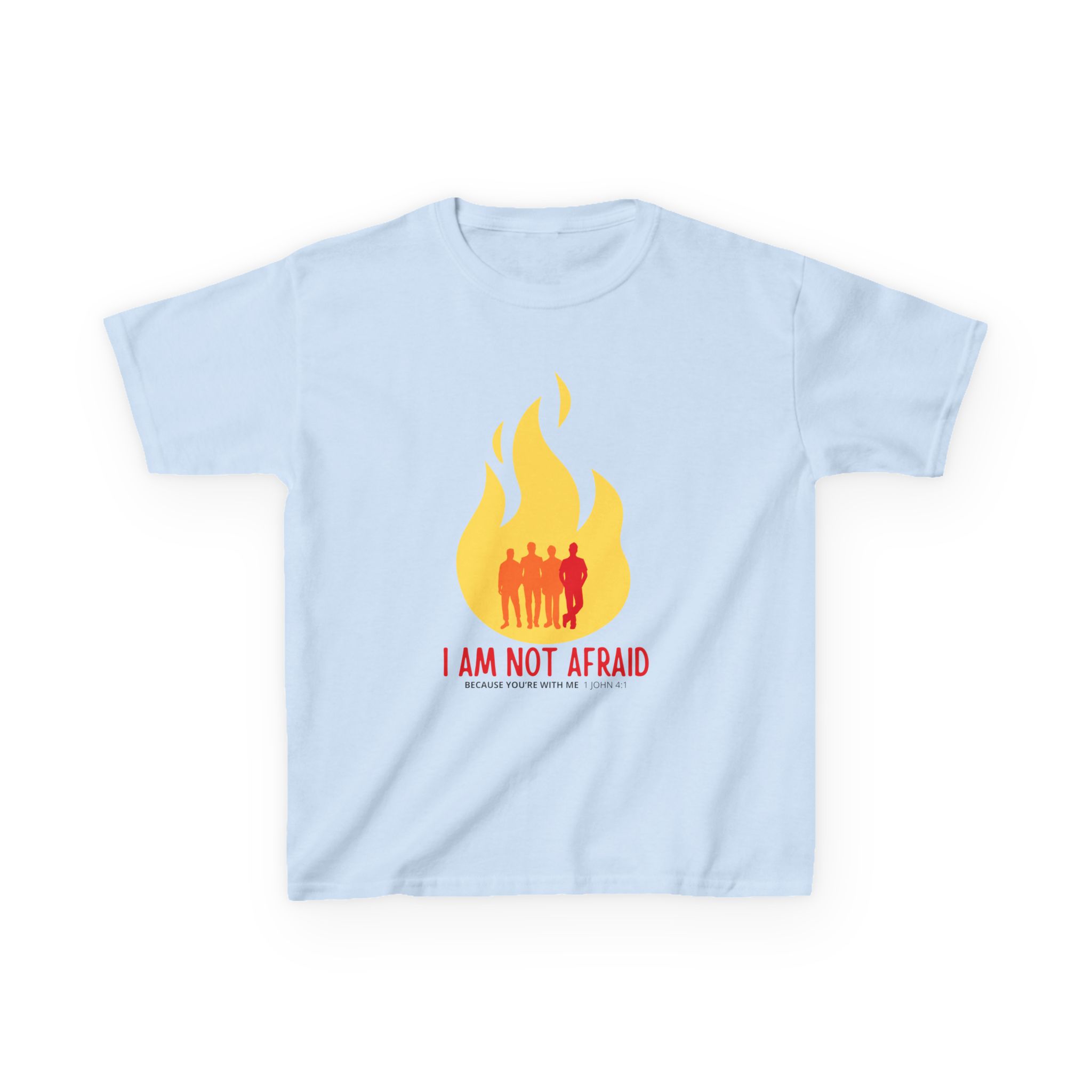 I Am Not Afraid - Kids Tee - 1 John 4:1, Christian Apparel - Image 14