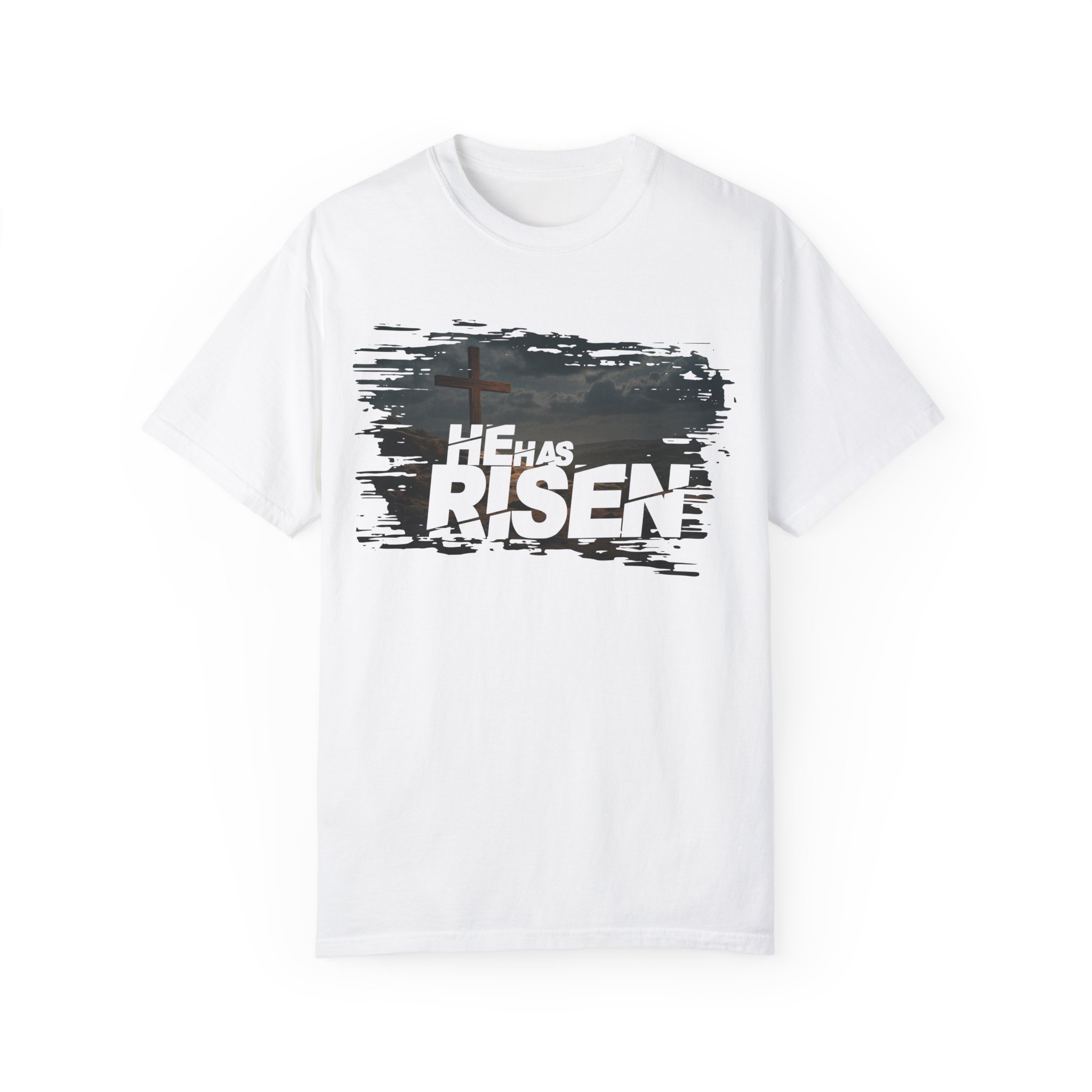 He Has Risen Matthew 28:6 v2 - Inspirational Unisex Christian T-Shirt by Love316