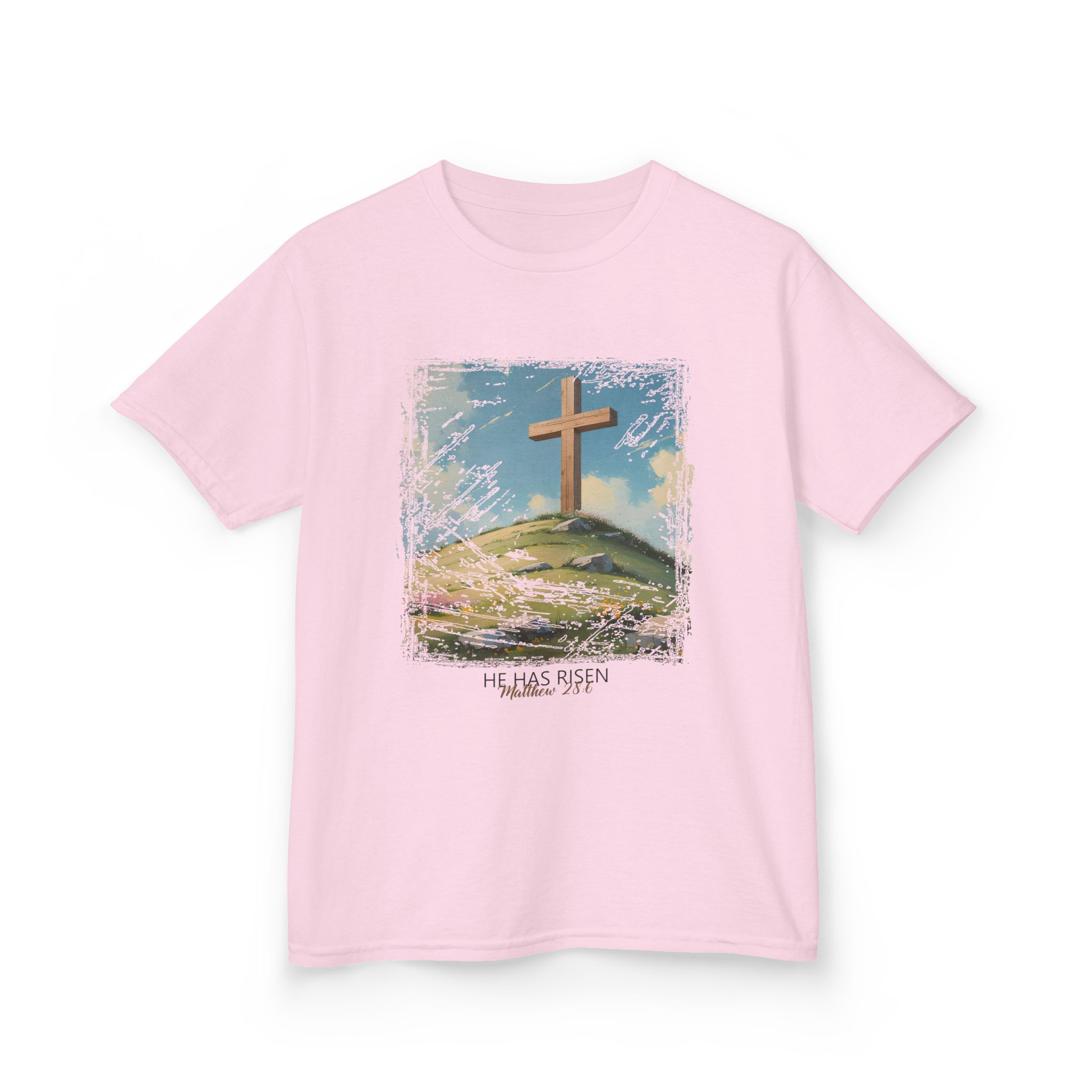 He Has Risen Matthew 28:6 - Inspirational Kids Christian T-Shirt by Love316 - Image 14