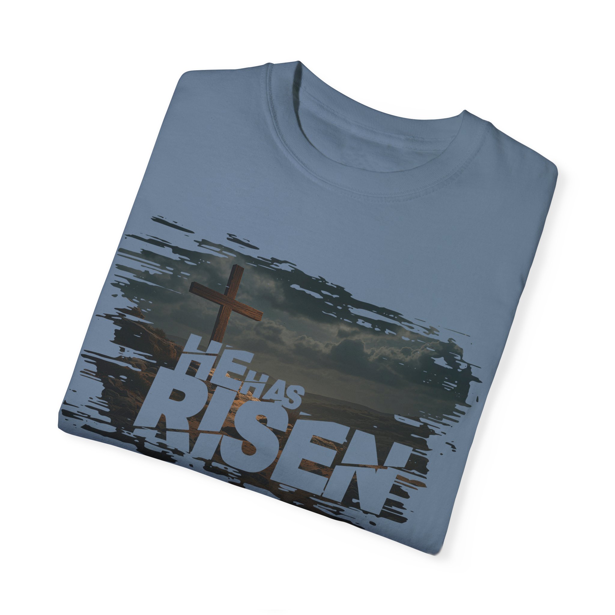 He Has Risen Matthew 28:6 v2 - Inspirational Unisex Christian T-Shirt by Love316 - Image 43