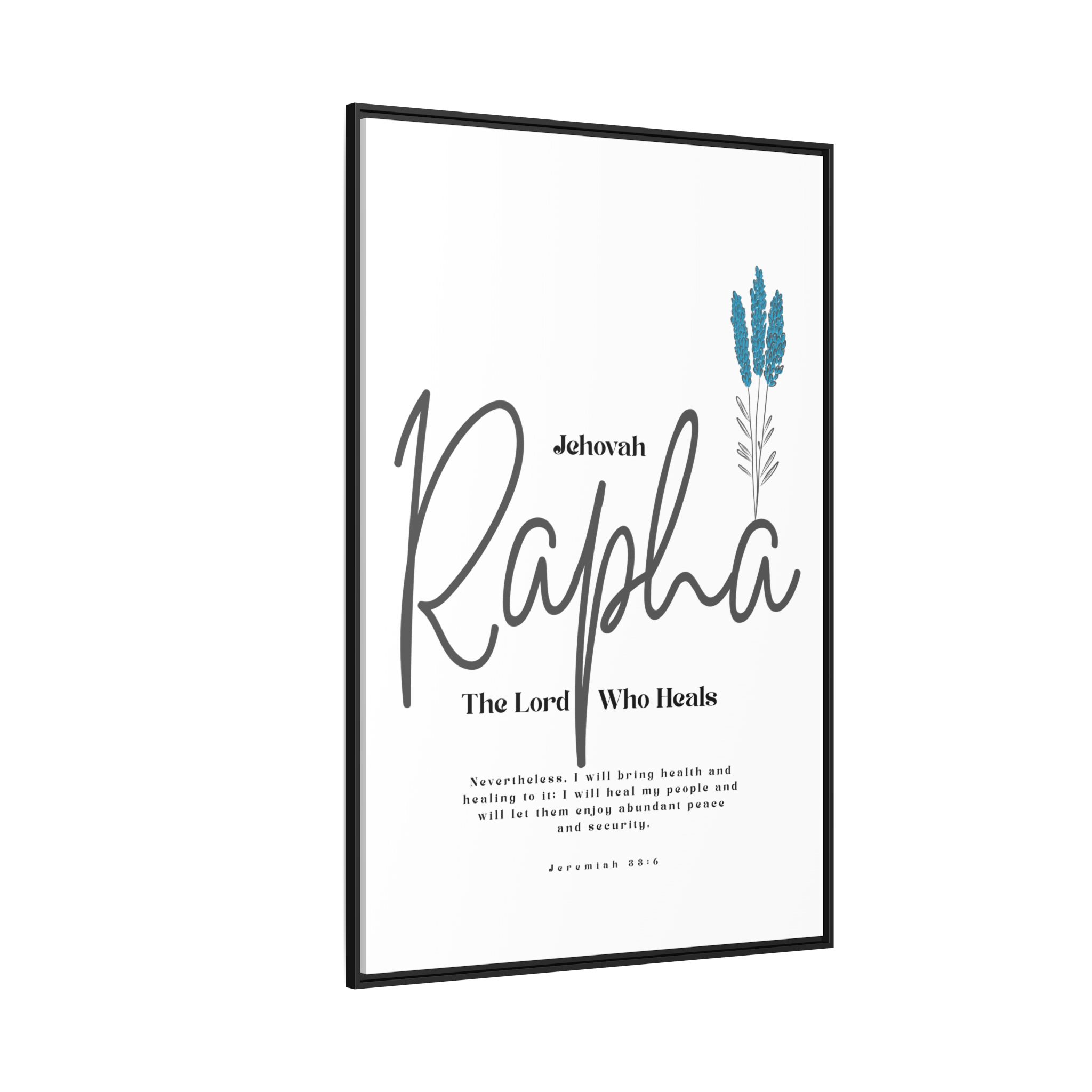 Jehovah Rapha Framed Canvas - The Lord Who Heals- Soothing Multi-Color Scripture Art - Image 50