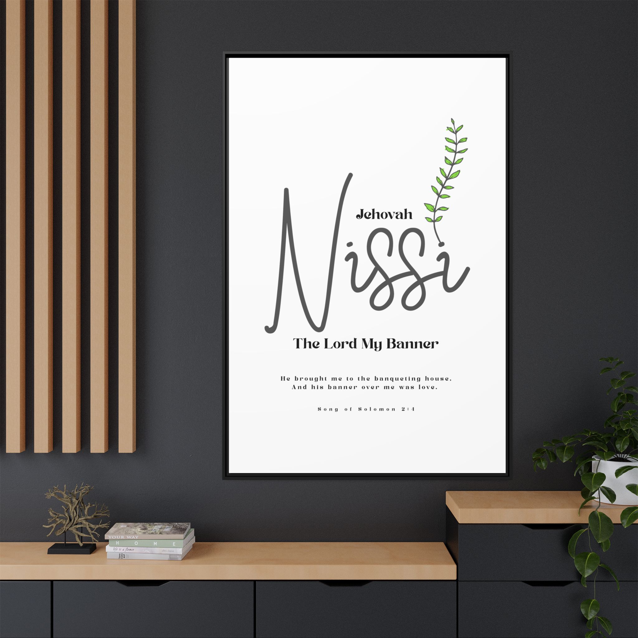 Jehovah Nissi Framed Canvas - "The Lord My Banner" Multi-Color Victory Wall Art - Image 52