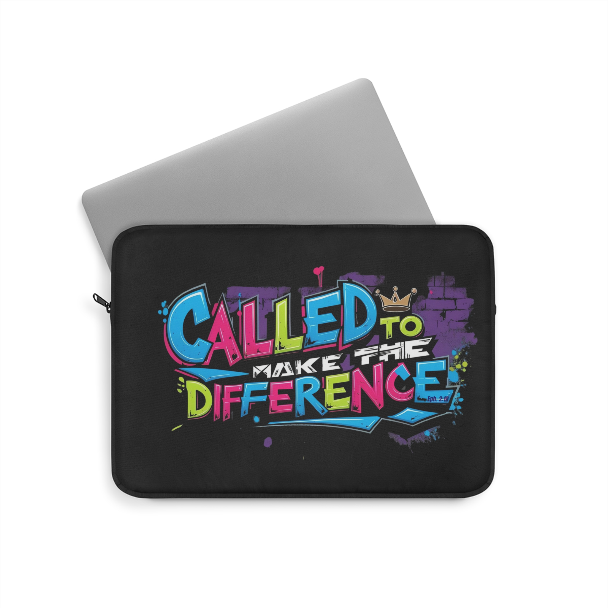 Christian Laptop Sleeve - Called to Make a Difference Pop Design 12, 13, 15 inch - Image 2
