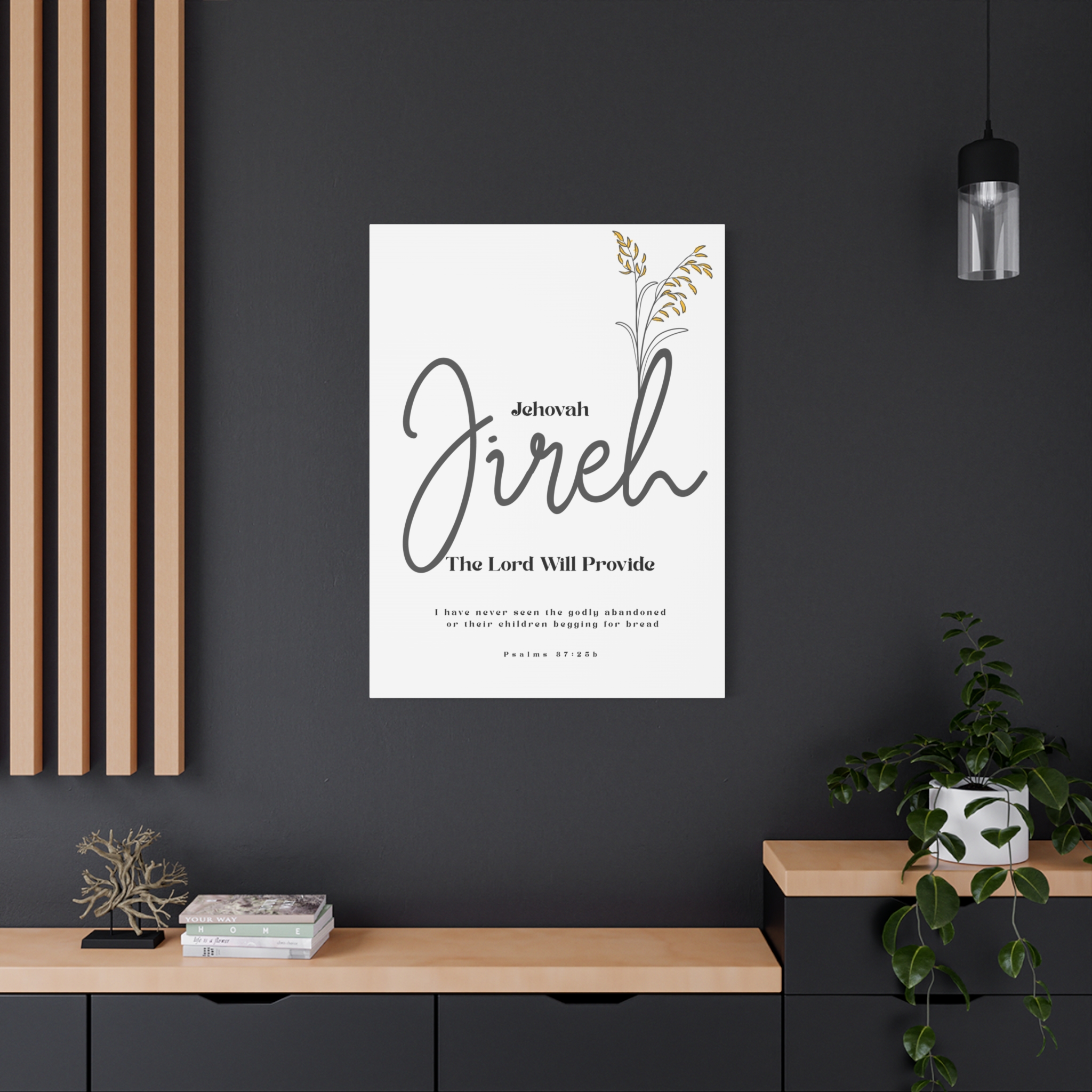 Jehovah Jireh Canvas - Minimalist 'The Lord Will Provide' Wall Art, Ready to Hang - Image 20