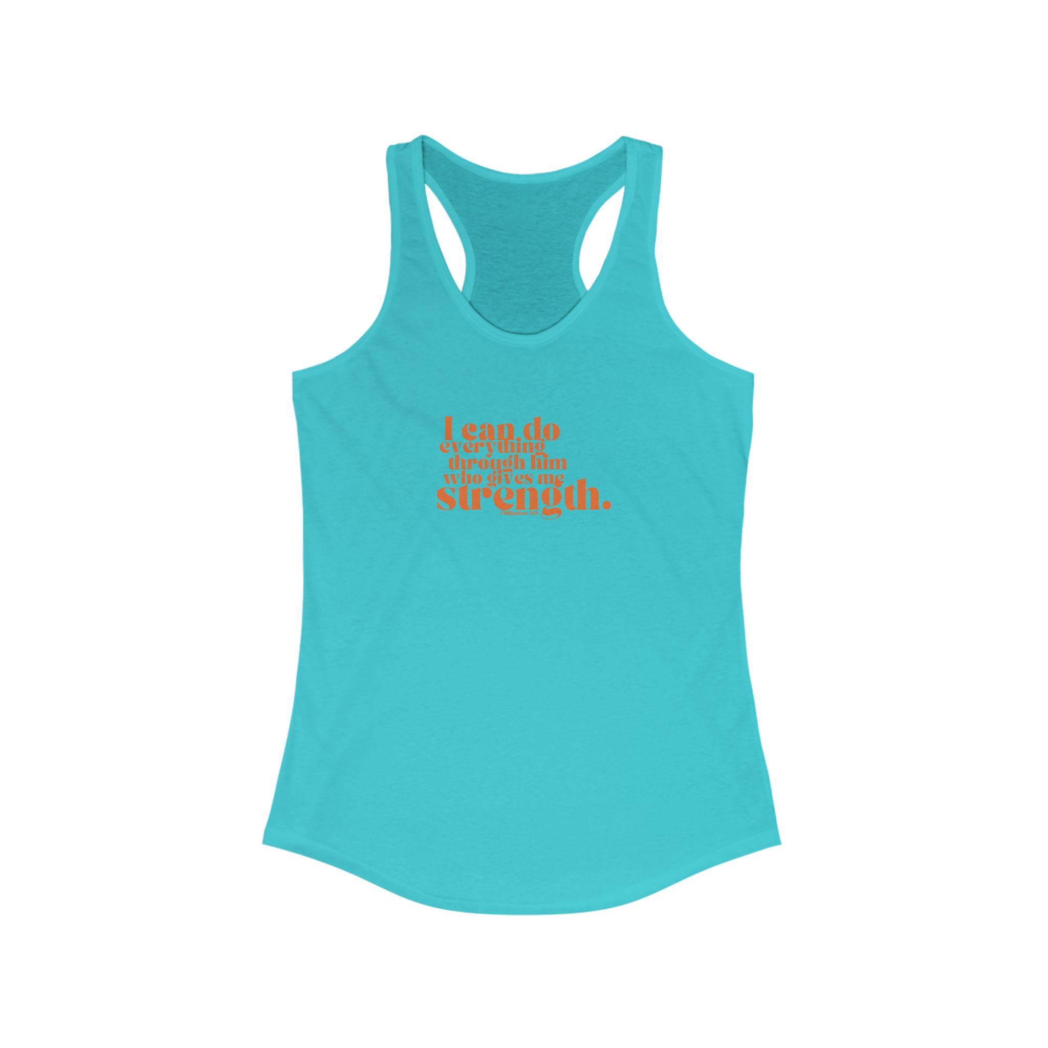 I Can Do All Things, Racerback Tank - Philippians 4:13, Women’s Christian Apparel