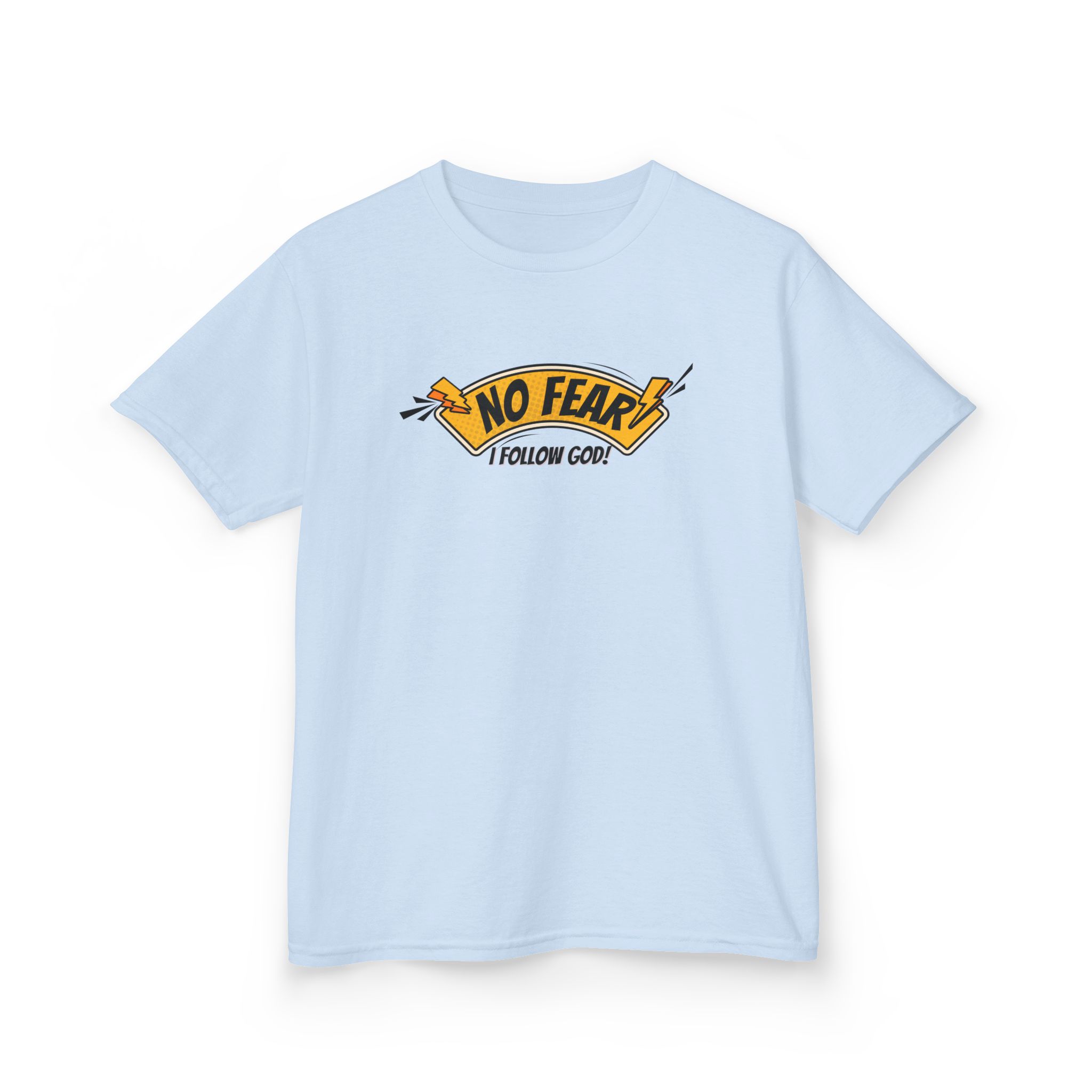 No Fear, I Follow God – Kids Bold Faith Tee | Living Like Heroes - Image 31