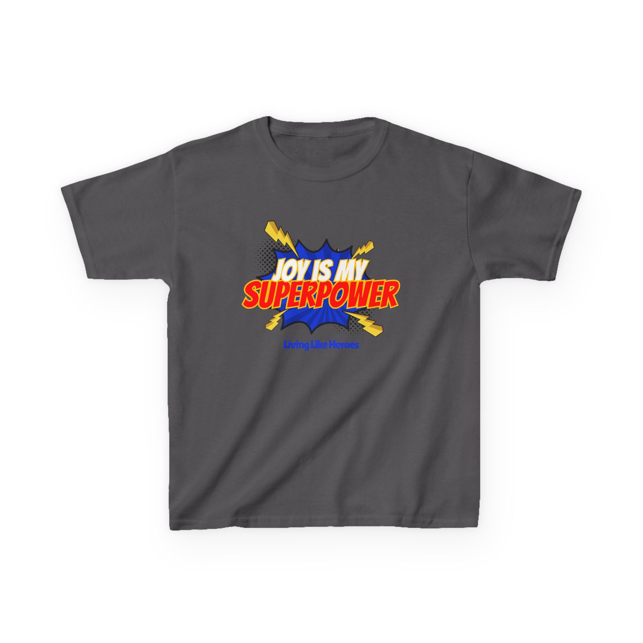 Joy Is My Superpower – Kids Christian Comic Tee | Living Like Heroes - Image 41