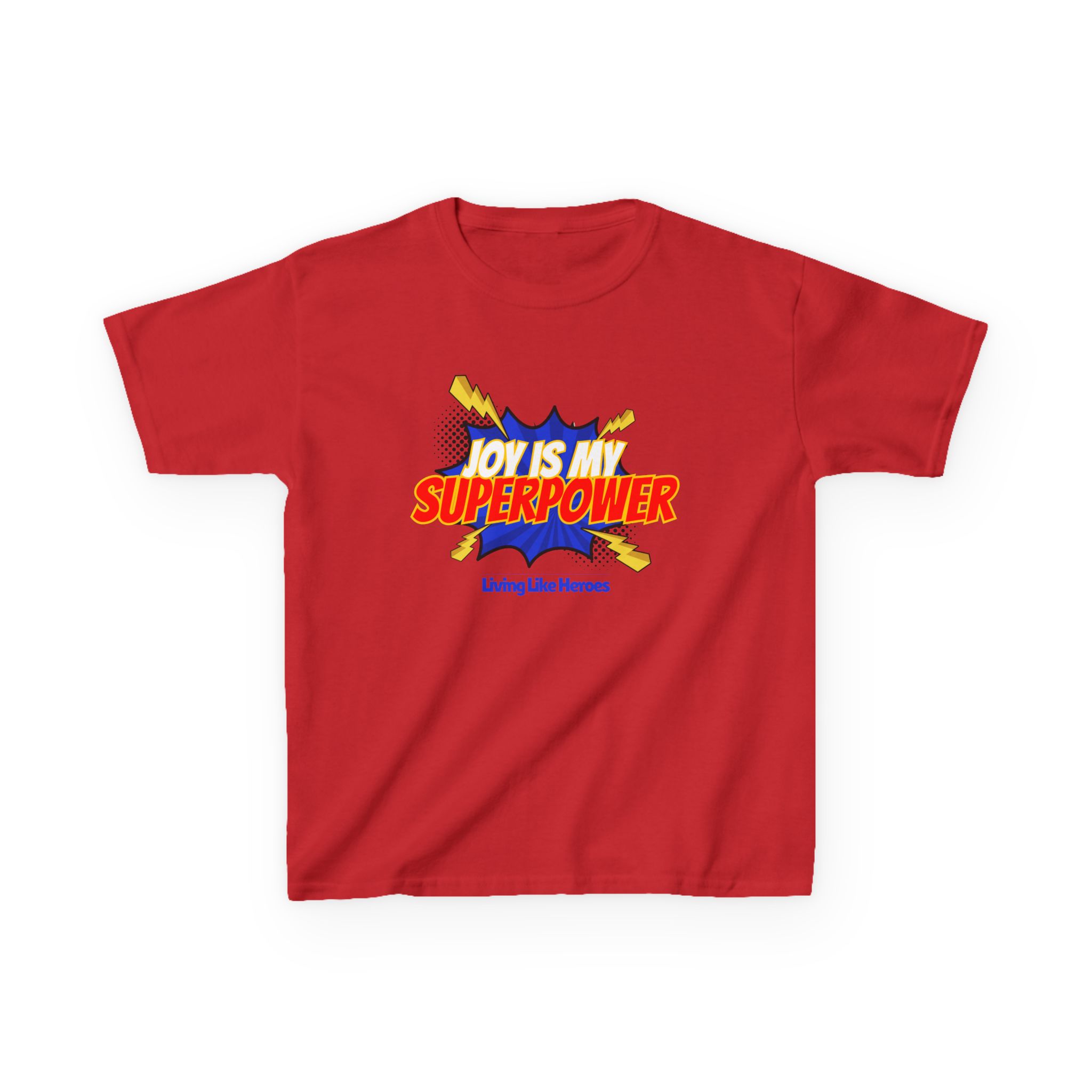 Joy Is My Superpower – Kids Christian Comic Tee | Living Like Heroes - Image 57