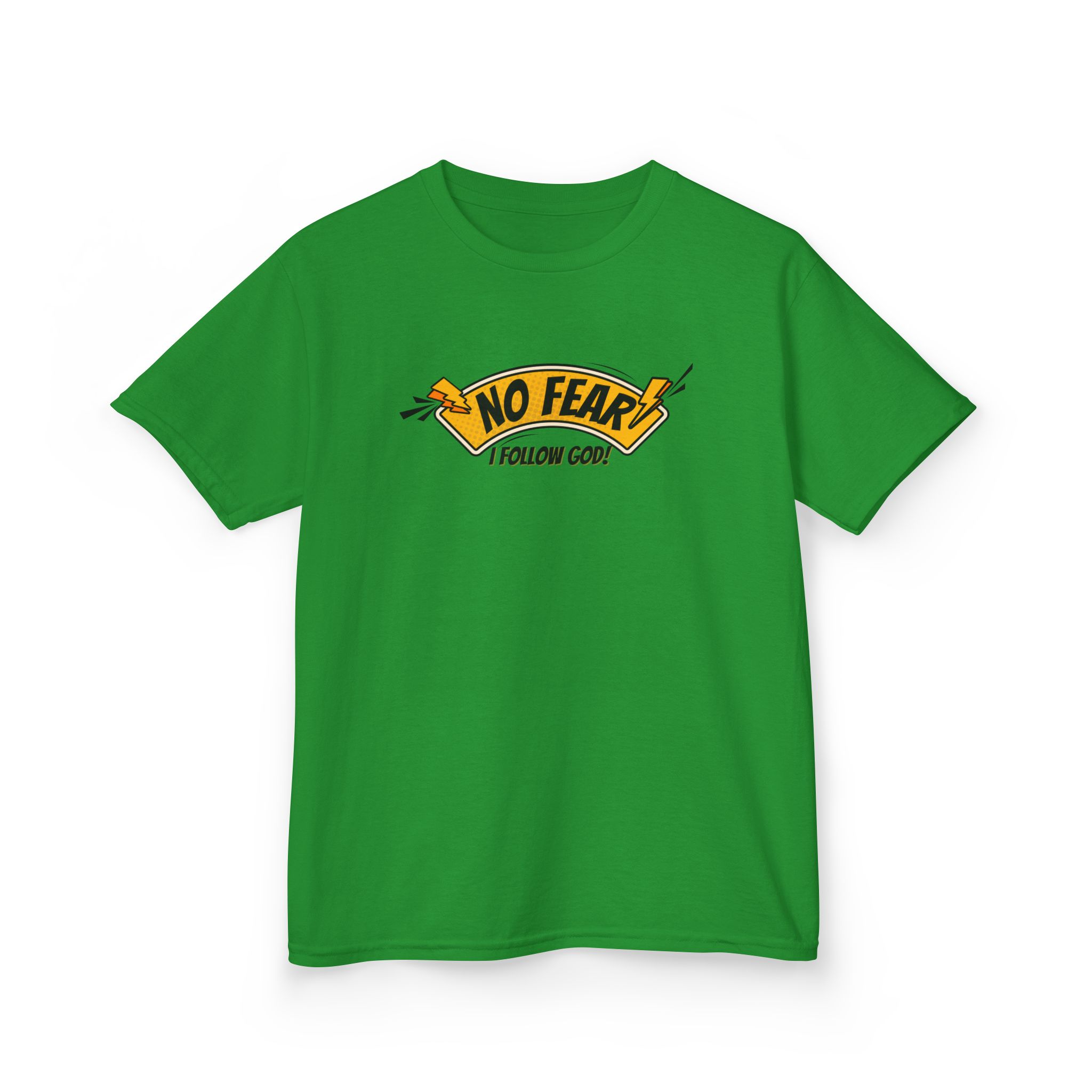 No Fear, I Follow God – Kids Bold Faith Tee | Living Like Heroes - Image 23