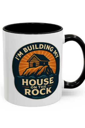 House on the Rock Coffee Mug – Bold Faith Design, Matthew 7:24 Inspired (11oz/15oz)