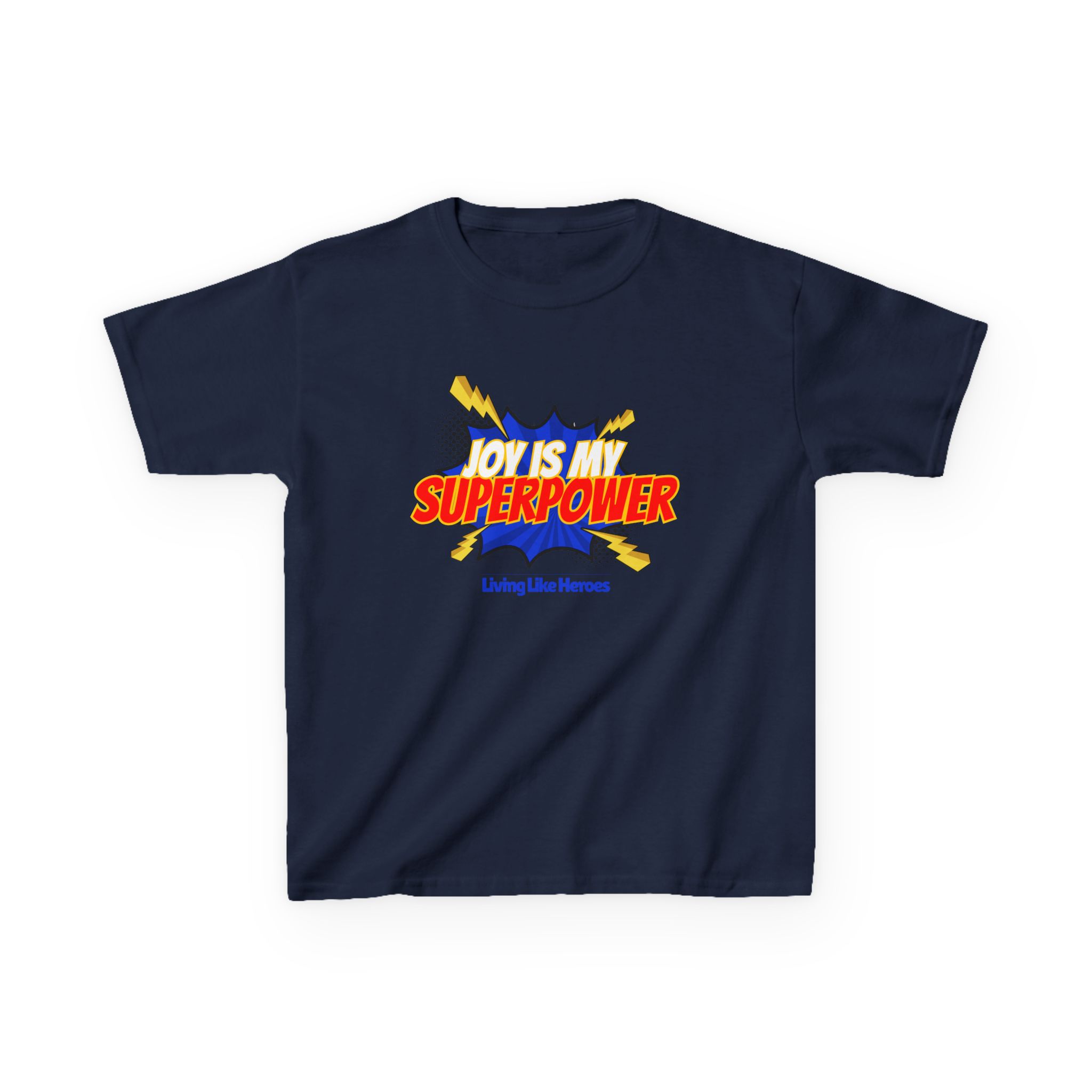 Joy Is My Superpower – Kids Christian Comic Tee | Living Like Heroes - Image 45