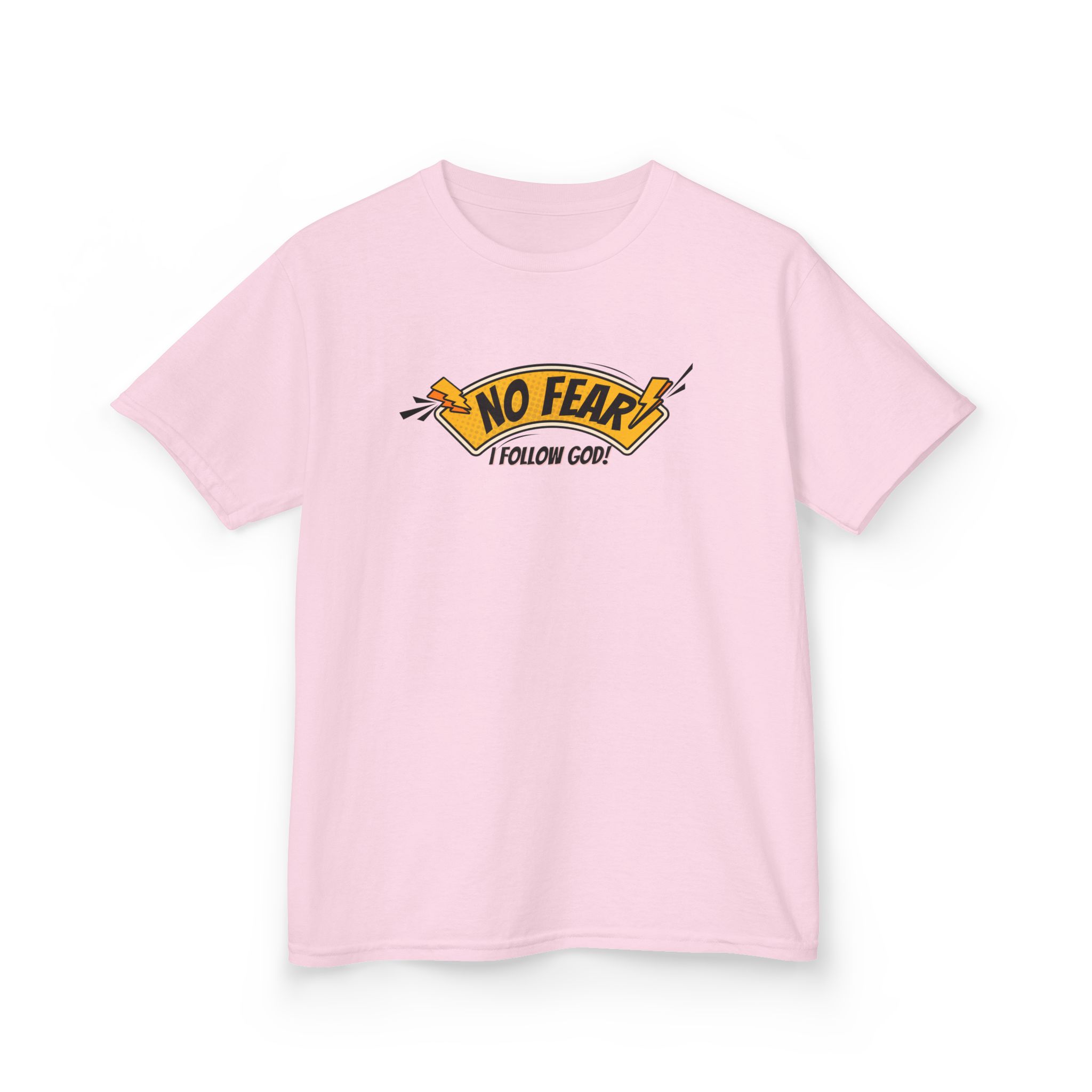 No Fear, I Follow God – Kids Bold Faith Tee | Living Like Heroes - Image 51