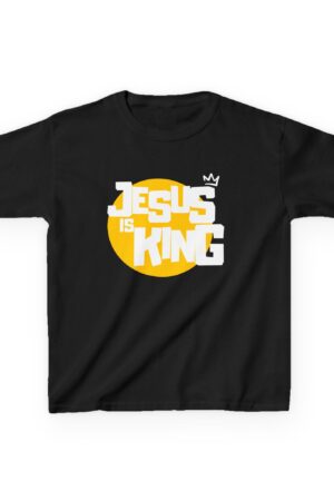Kids 'Jesus is King' Heavy Cotton Tee – Soft, Durable & Faith-Filled