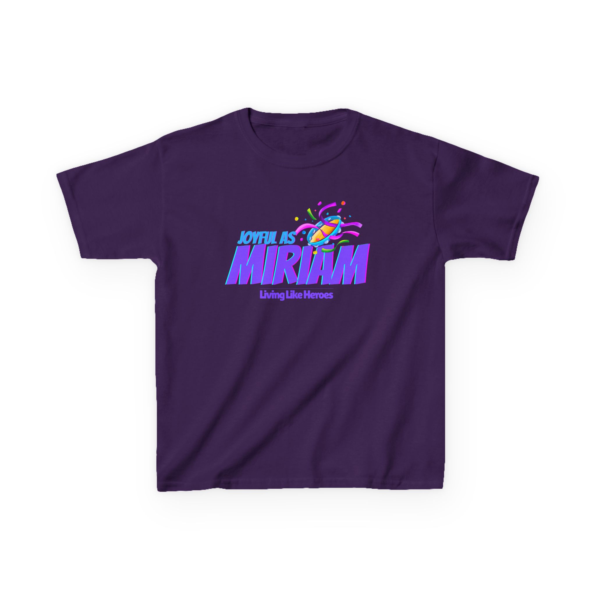 Joyful as Miriam – Kids Worship Tee | Living Like Heroes - Image 49