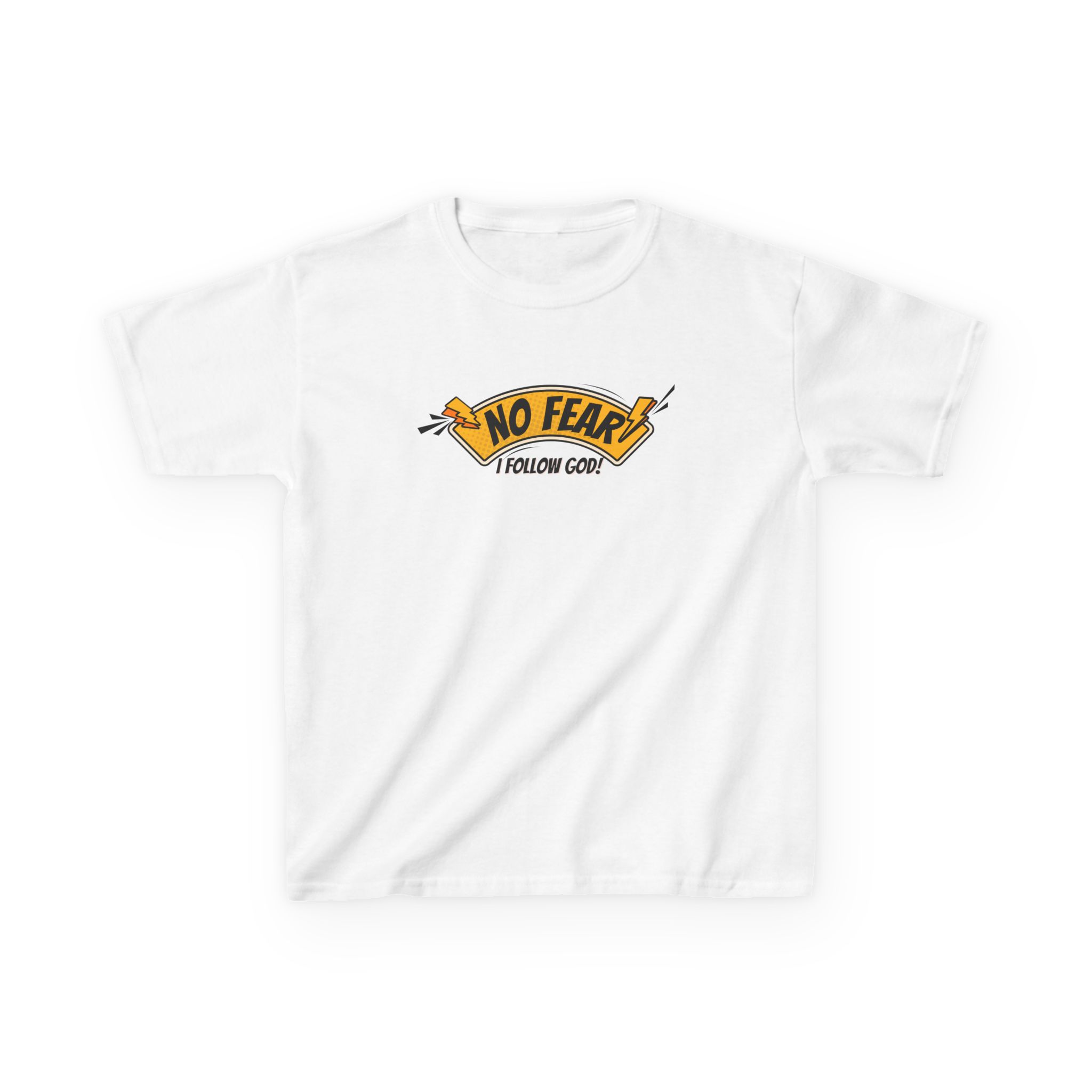 No Fear, I Follow God – Kids Bold Faith Tee | Living Like Heroes - Image 5