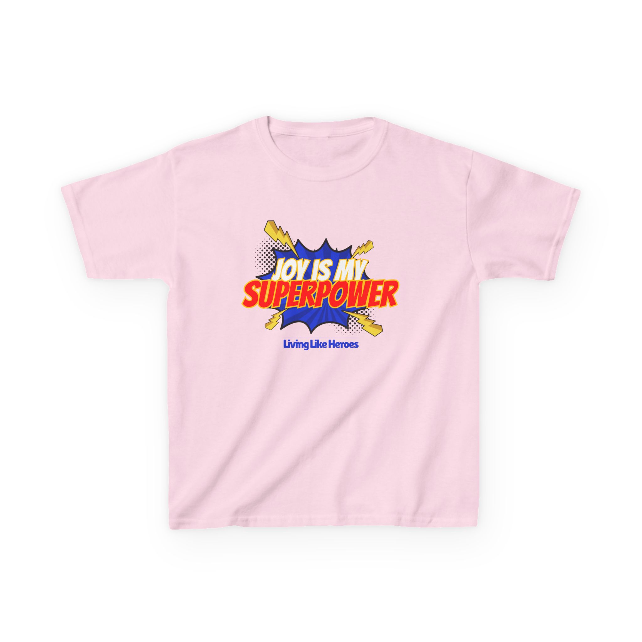 Joy Is My Superpower – Kids Christian Comic Tee | Living Like Heroes - Image 53