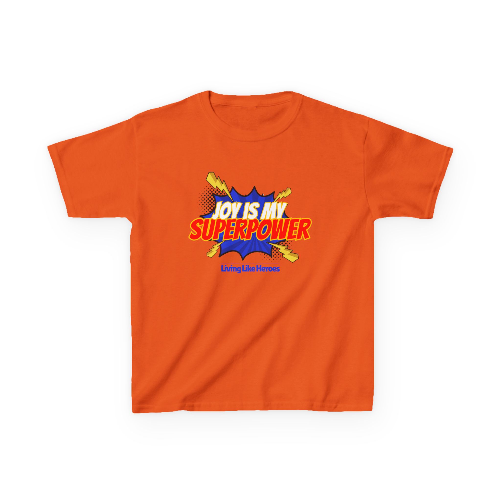 Joy Is My Superpower – Kids Christian Comic Tee | Living Like Heroes - Image 17