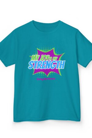 My Joy Is My Strength – Kids Bible Verse Tee | Living Like Heroes