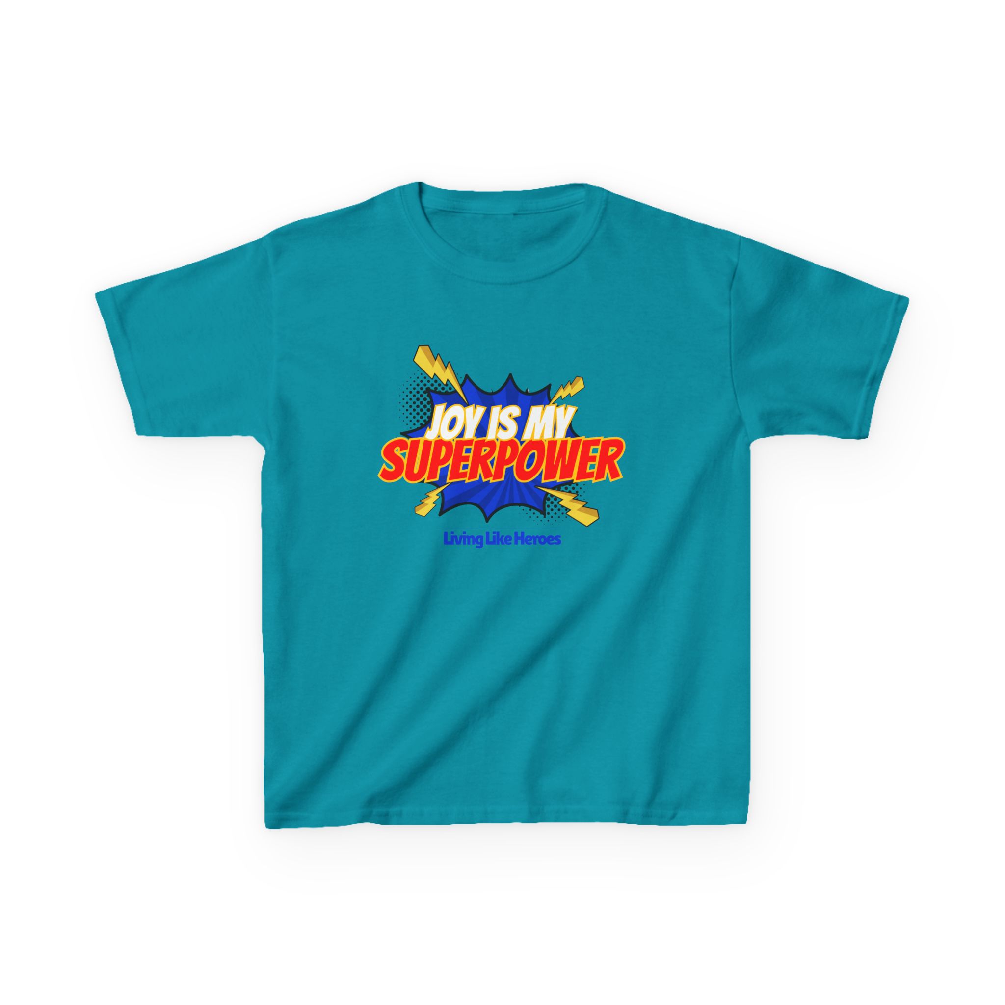 Joy Is My Superpower – Kids Christian Comic Tee | Living Like Heroes - Image 29