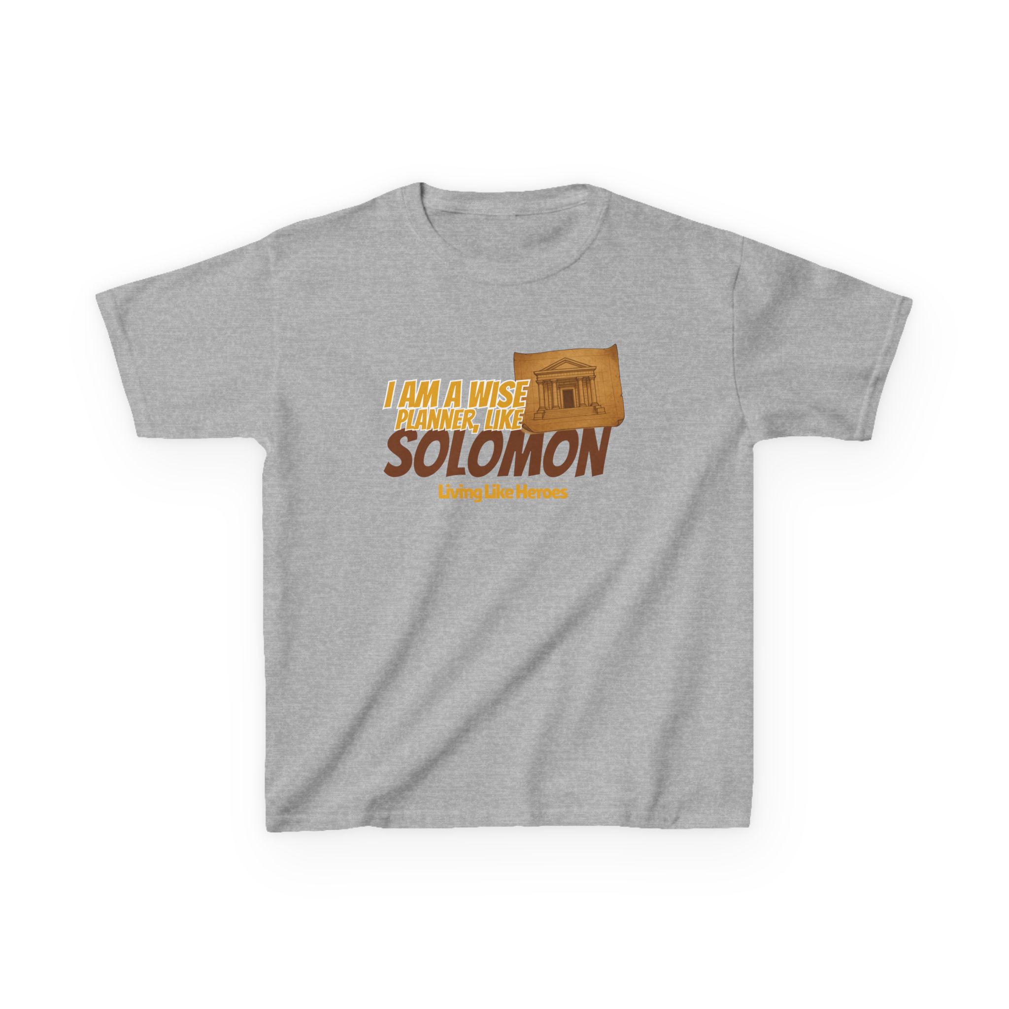 Wise Planner Like Solomon – Kids Bible Tee | Living Like Heroes - Image 5