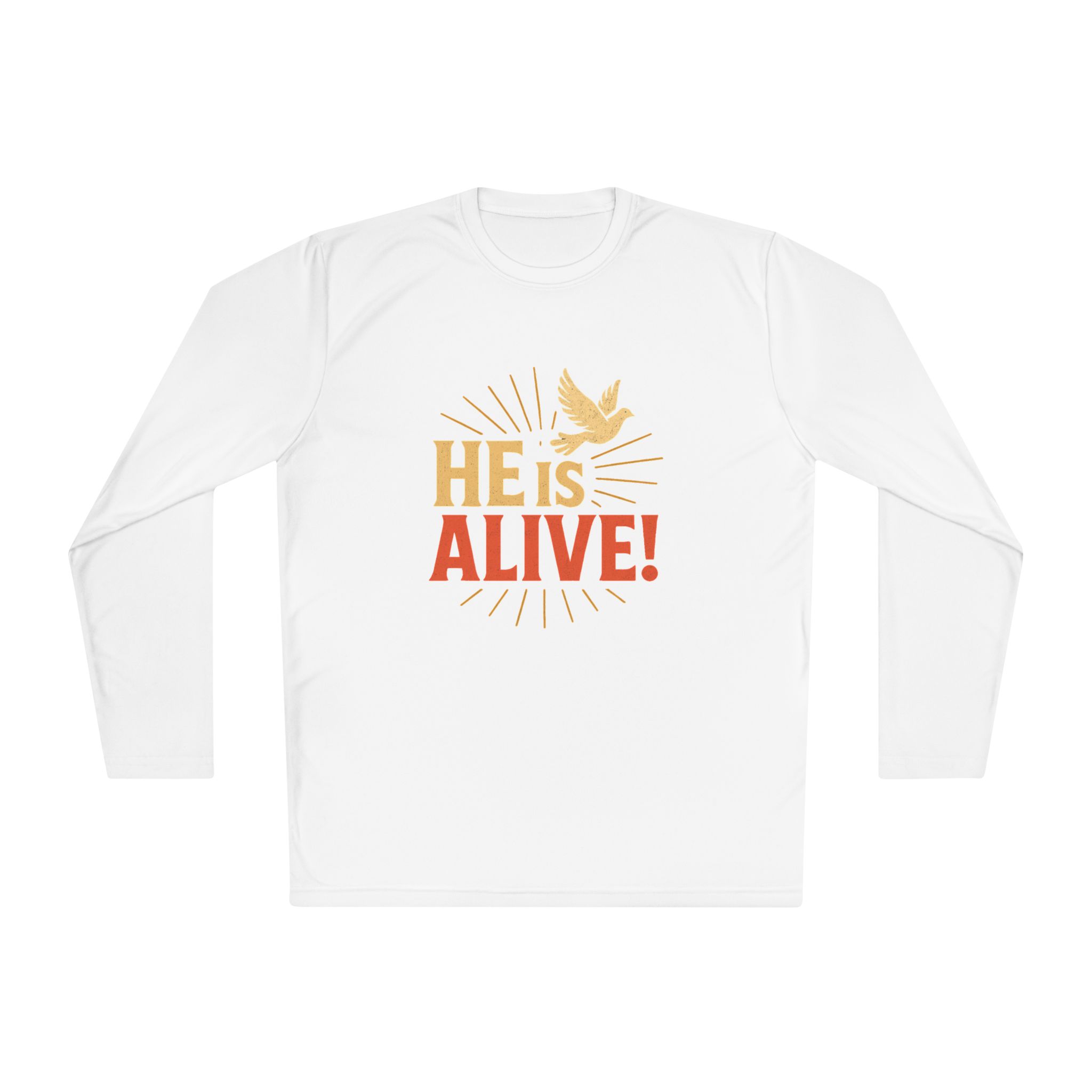 He is Alive – Unisex Lightweight Long Sleeve Tee (with Dove Design) - Image 9
