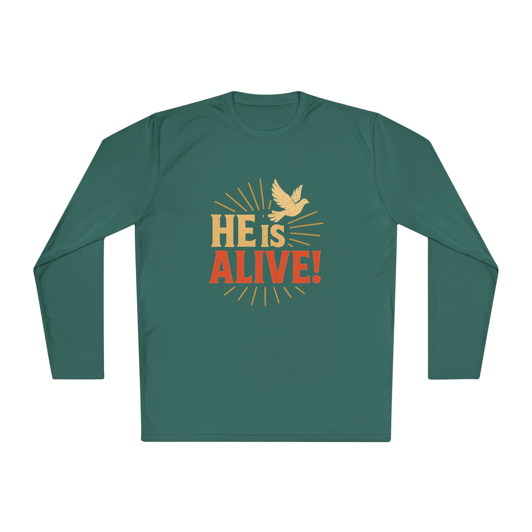 He is Alive – Unisex Lightweight Long Sleeve Tee (with Dove Design) - Image 37