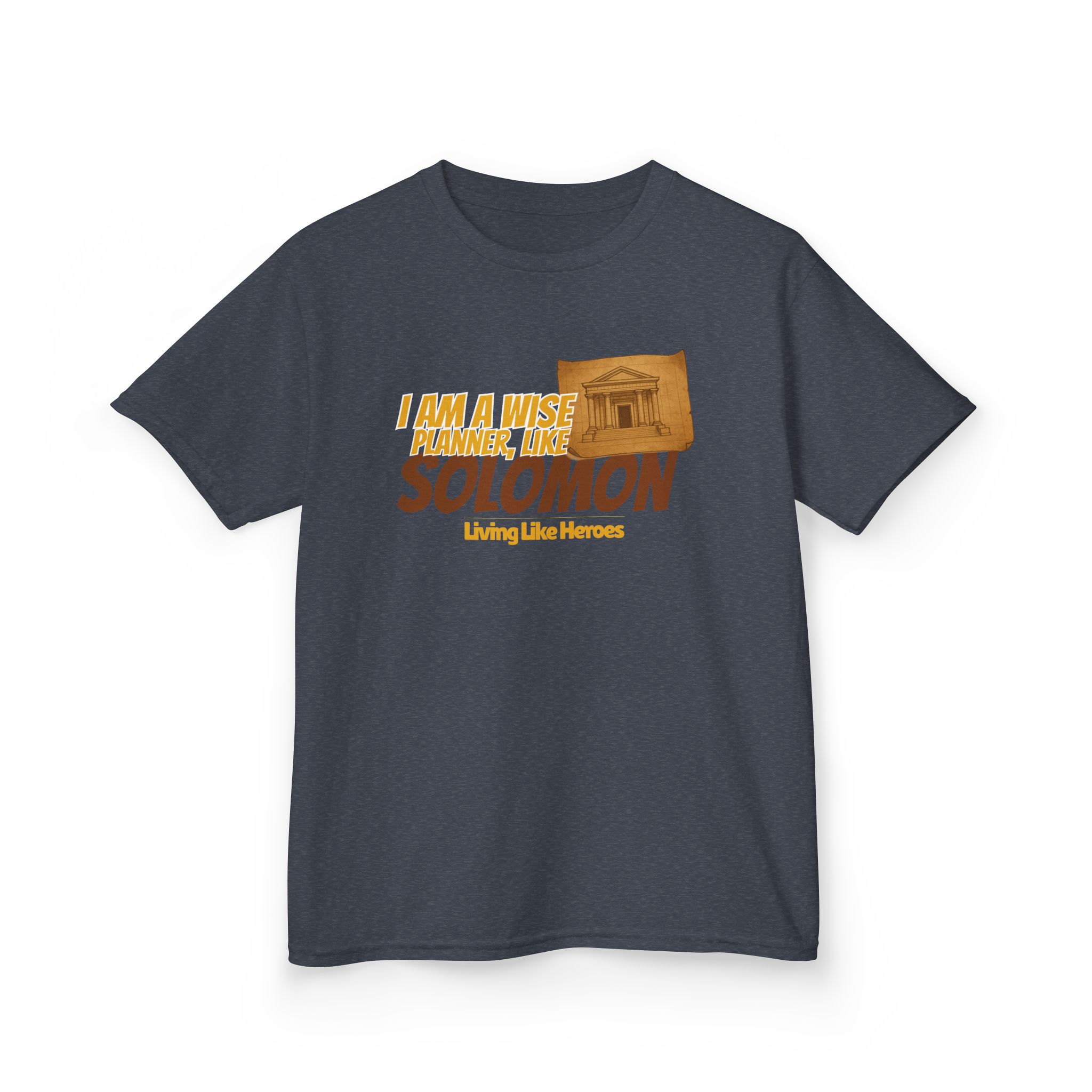 Wise Planner Like Solomon – Kids Bible Tee | Living Like Heroes - Image 35