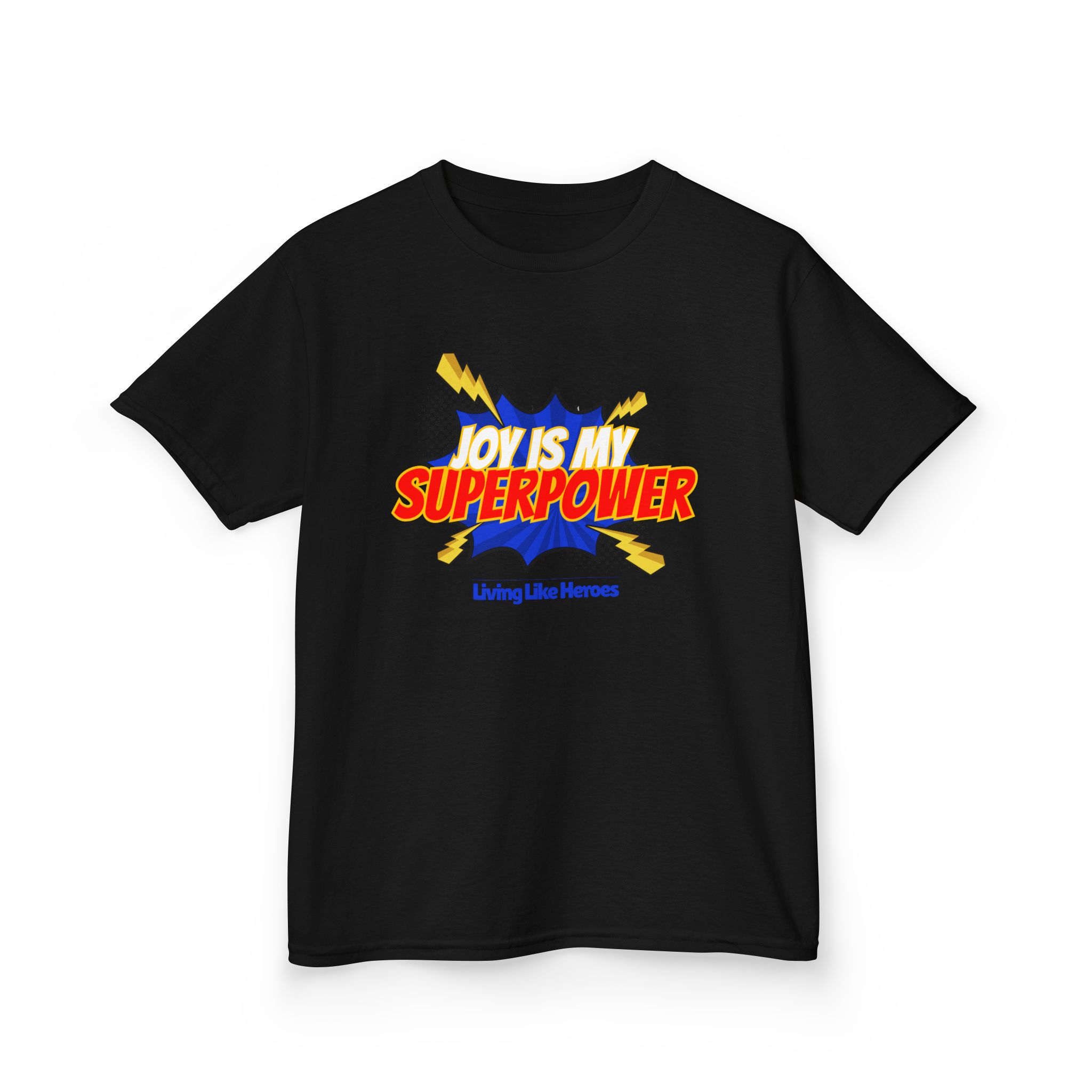Joy Is My Superpower – Kids Christian Comic Tee | Living Like Heroes - Image 11