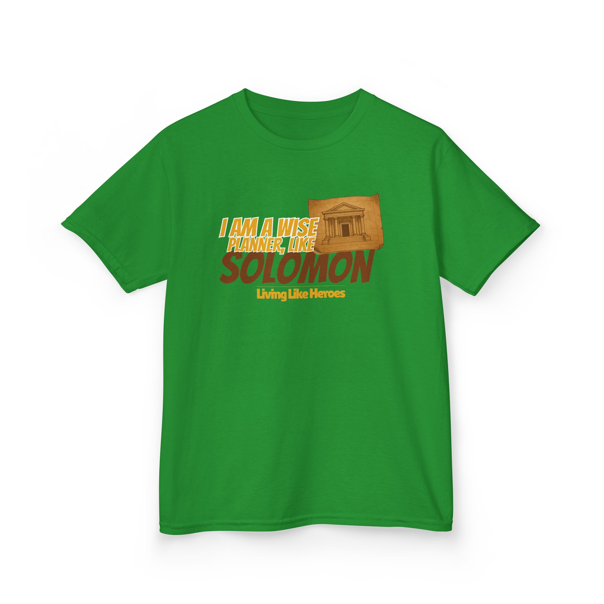 Wise Planner Like Solomon – Kids Bible Tee | Living Like Heroes - Image 23