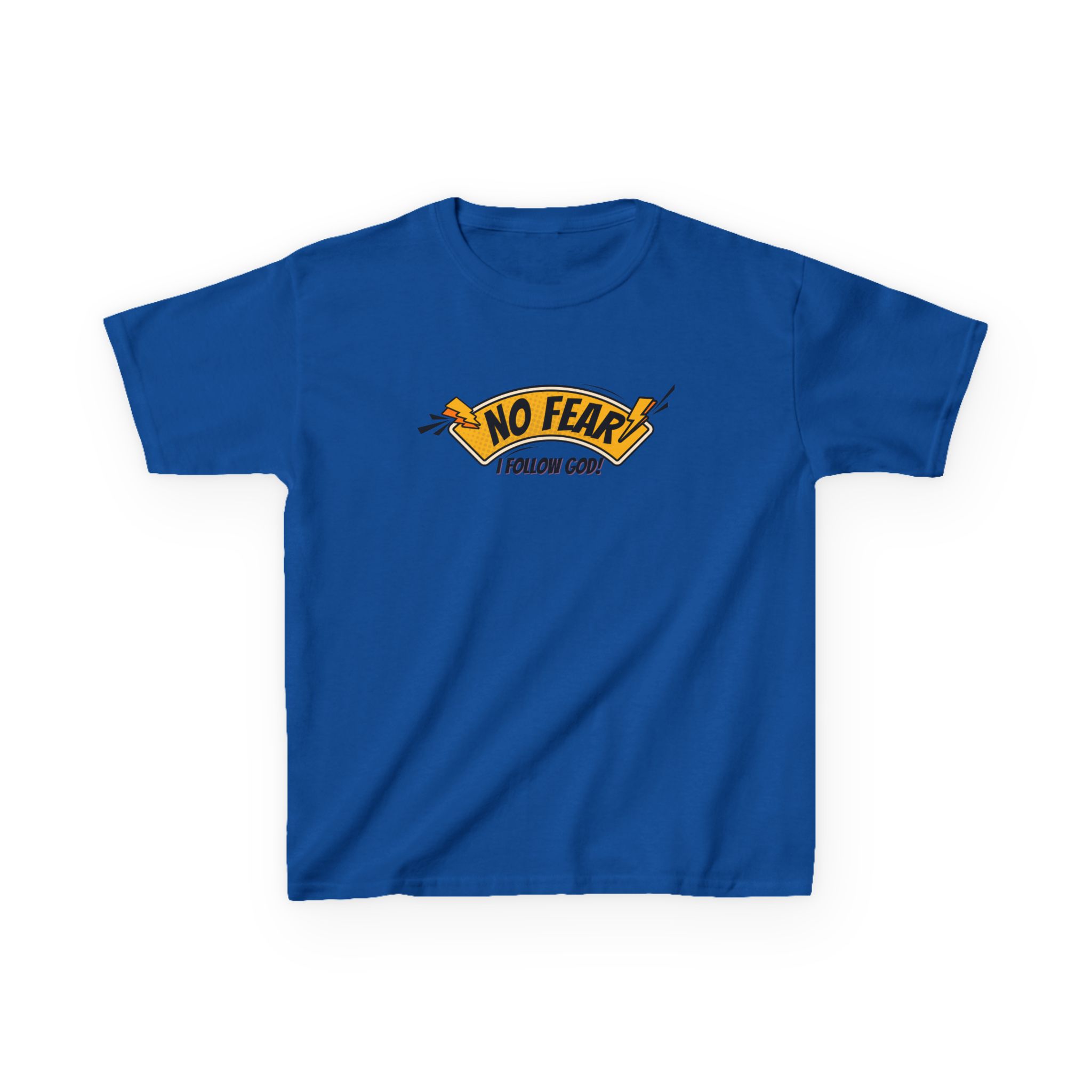 No Fear, I Follow God – Kids Bold Faith Tee | Living Like Heroes - Image 41