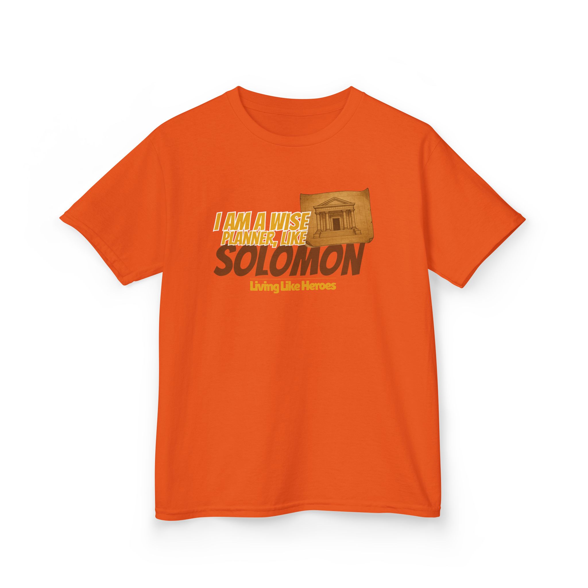 Wise Planner Like Solomon – Kids Bible Tee | Living Like Heroes - Image 19